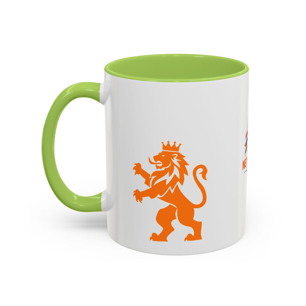 Netherlands 2026 Soccer Fan Coffee Mug — Orange Lion Accent Mug