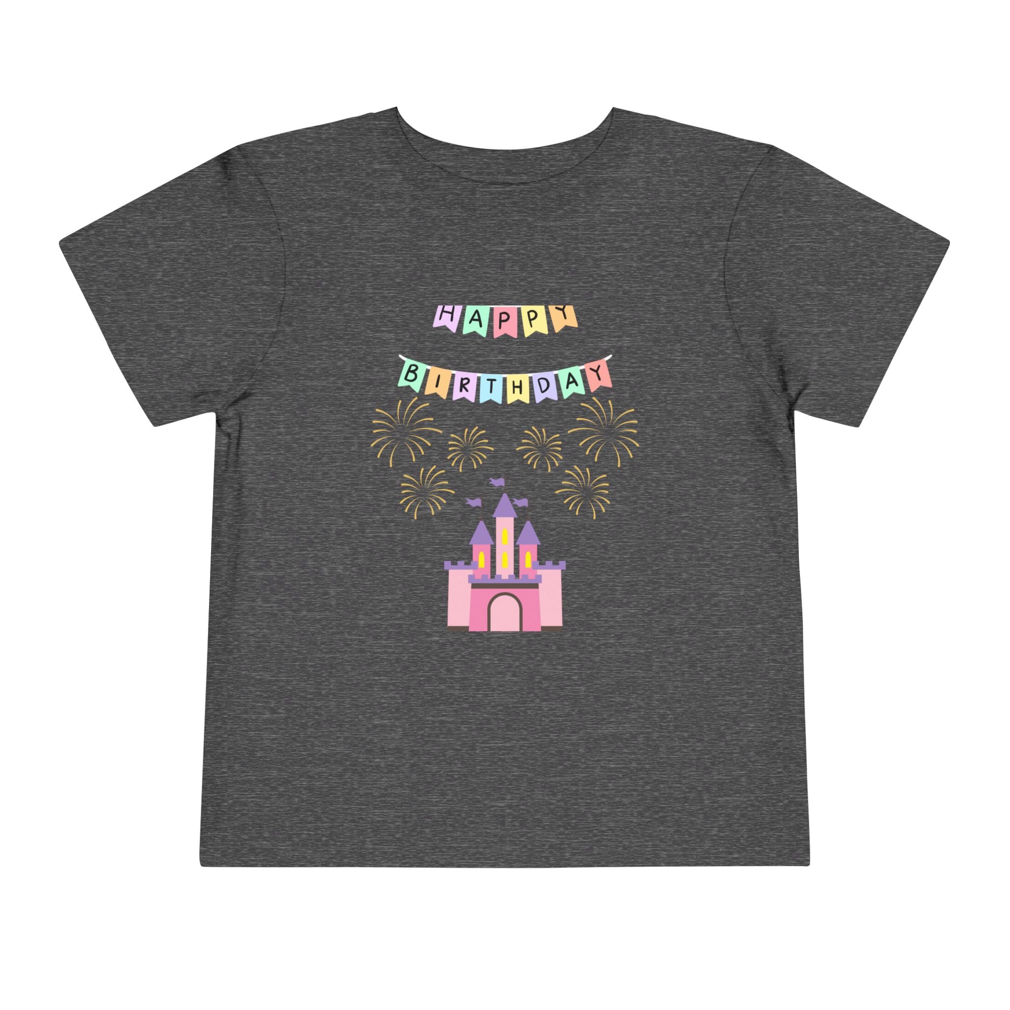 Toddler Birthday Castle Tee — "Happy Birthday" Princess Shirt