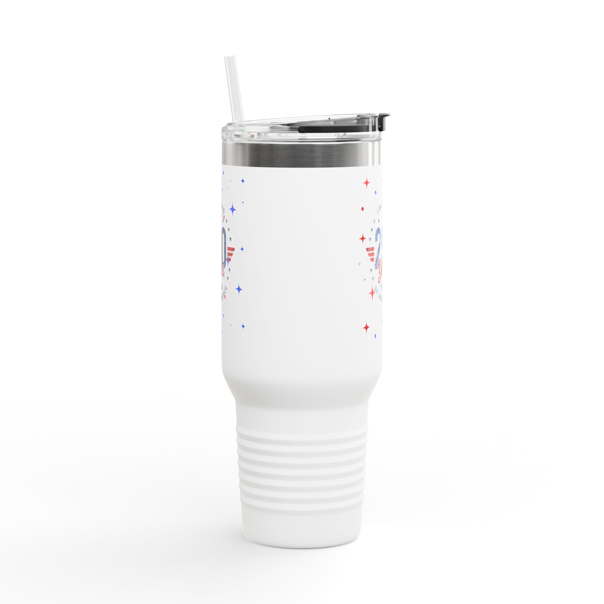 250 Years Independence 40oz Insulated Travel Mug — Patriotic Celebration Tumbler
