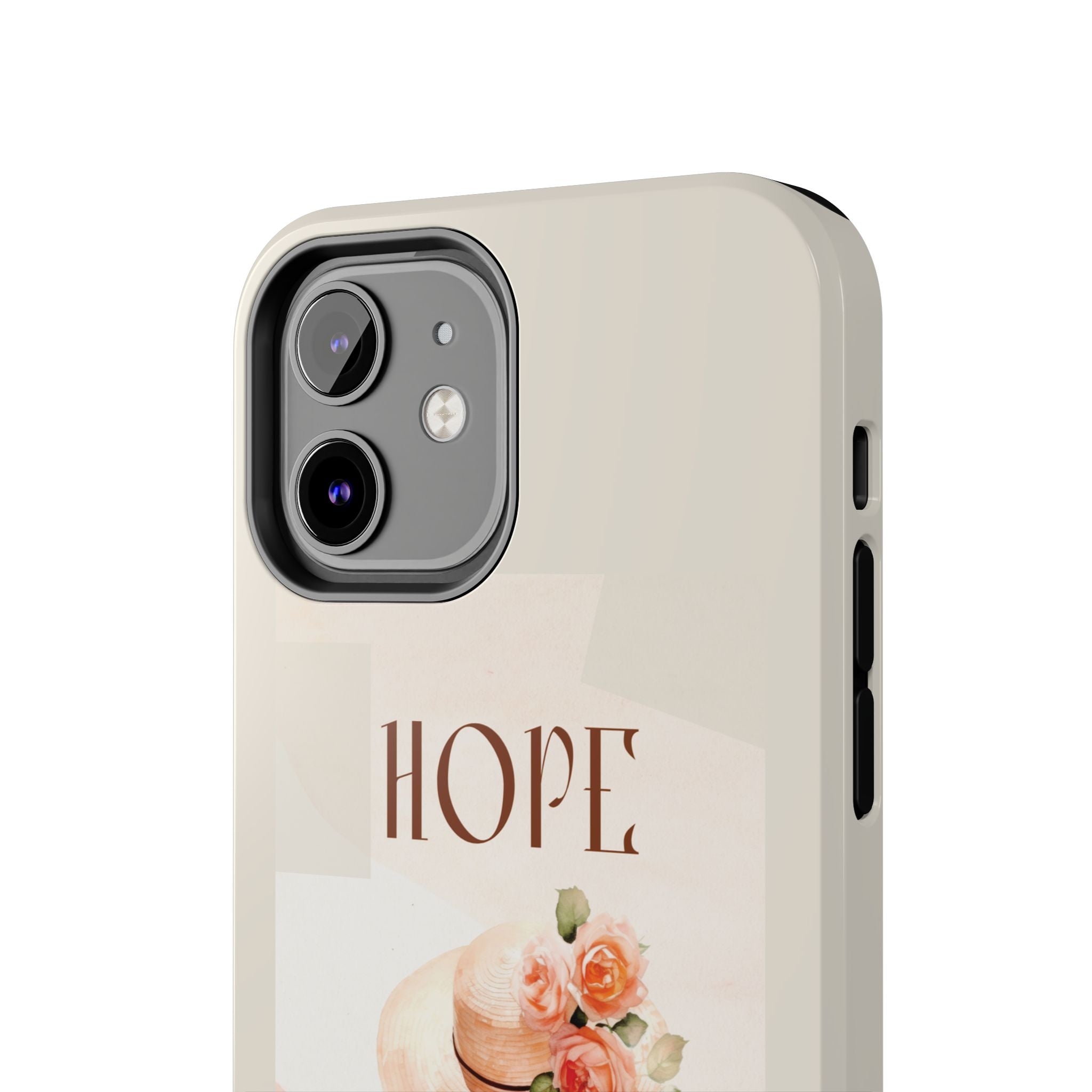 Hope Floral Tough Phone Case — Protective iPhone Case with Watercolor Girl & Flowers