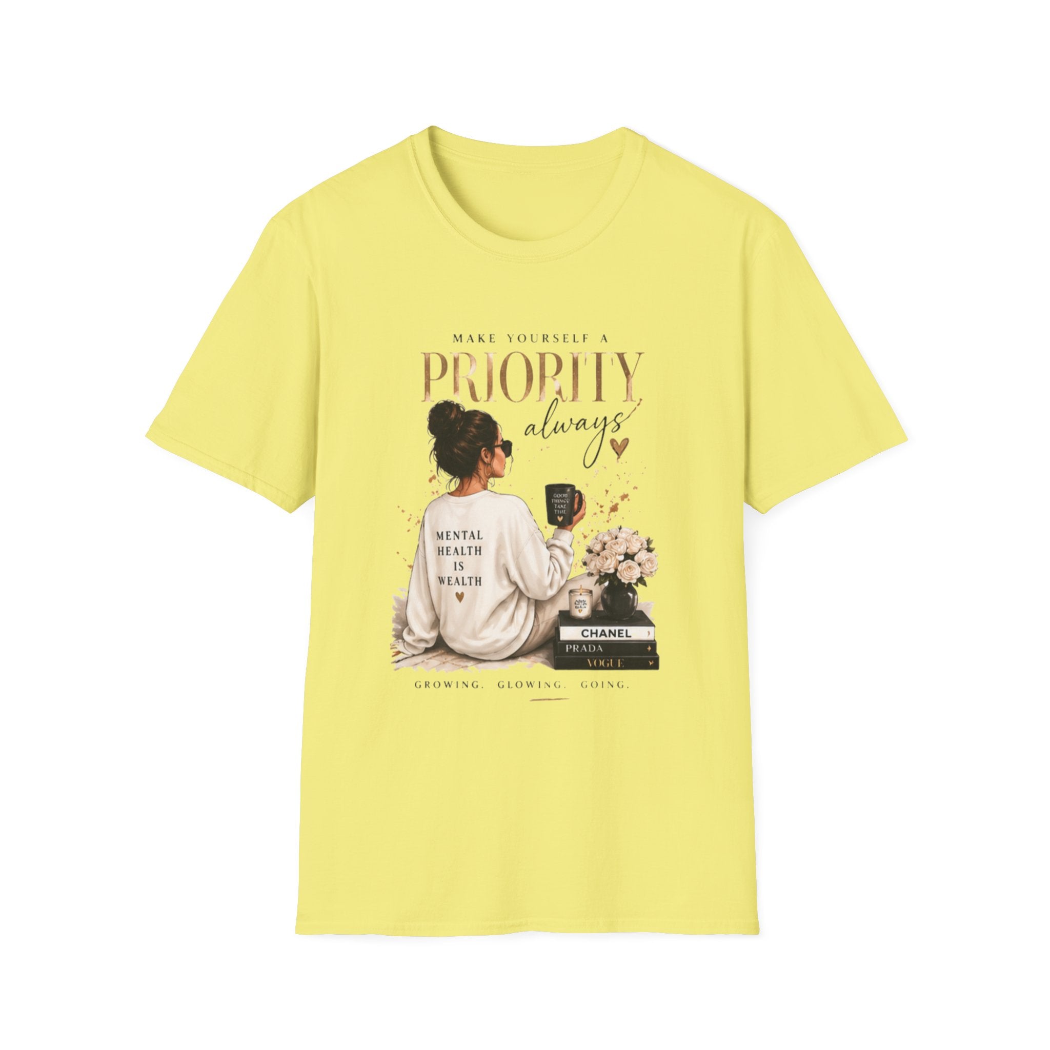 Prioritize Yourself T-Shirt – "Prioritiy Always" Self-Care Graphic Tee