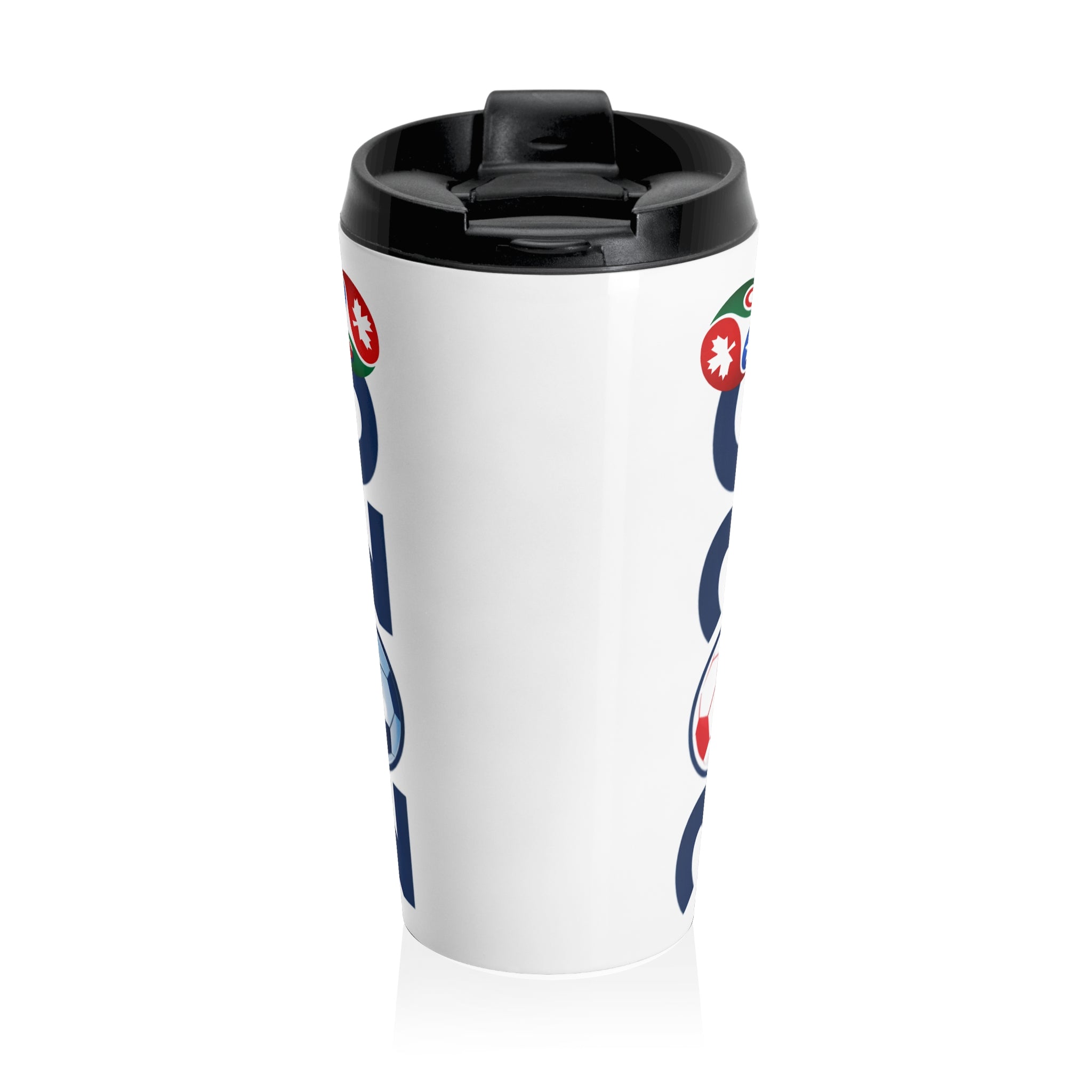 Patriotic Stainless Steel Travel Mug — USA Flag Stars & Stripes Design