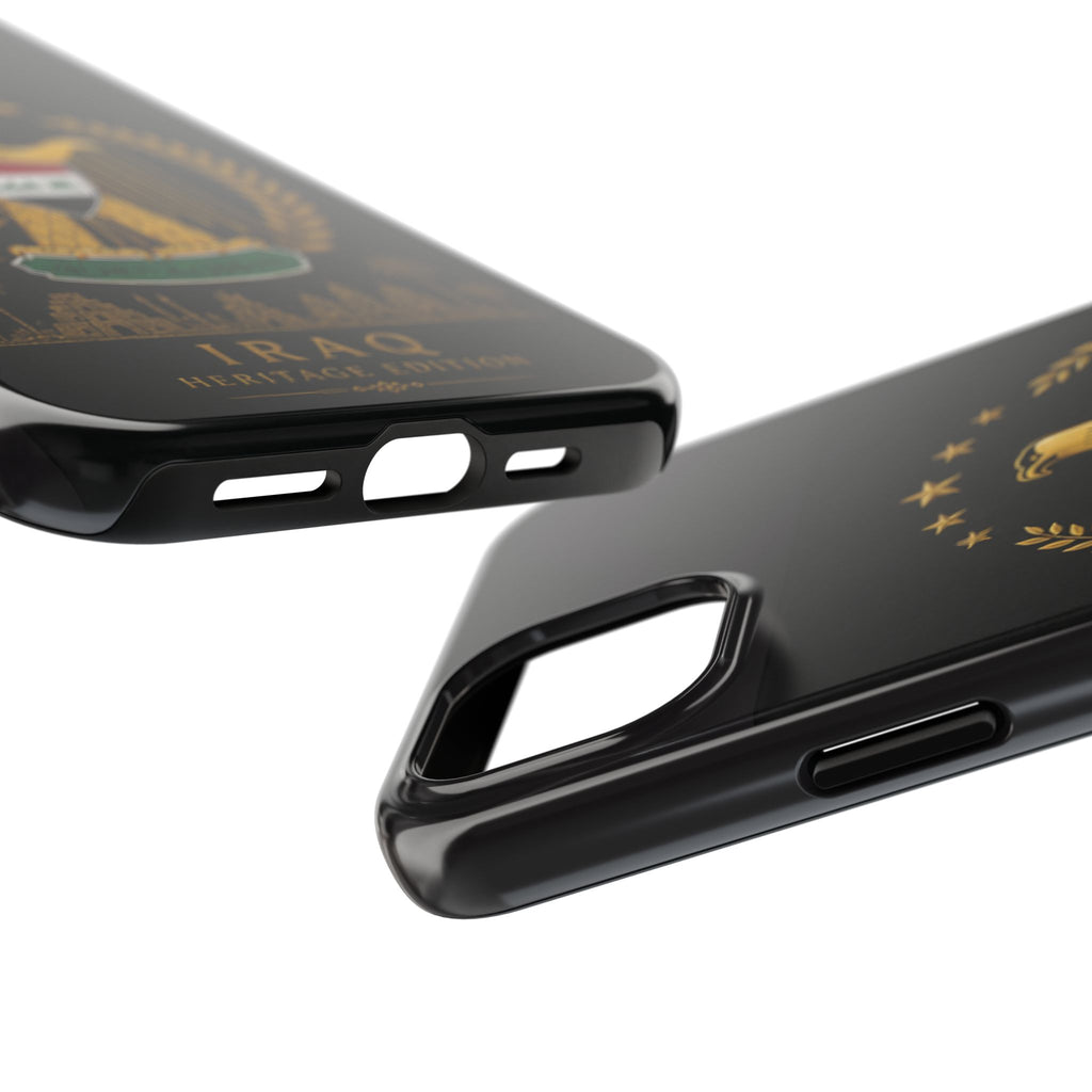 Iraq Coat of Arms Tough Phone Case — Arabic ‘Allahu Akbar’ Military Eagle Design