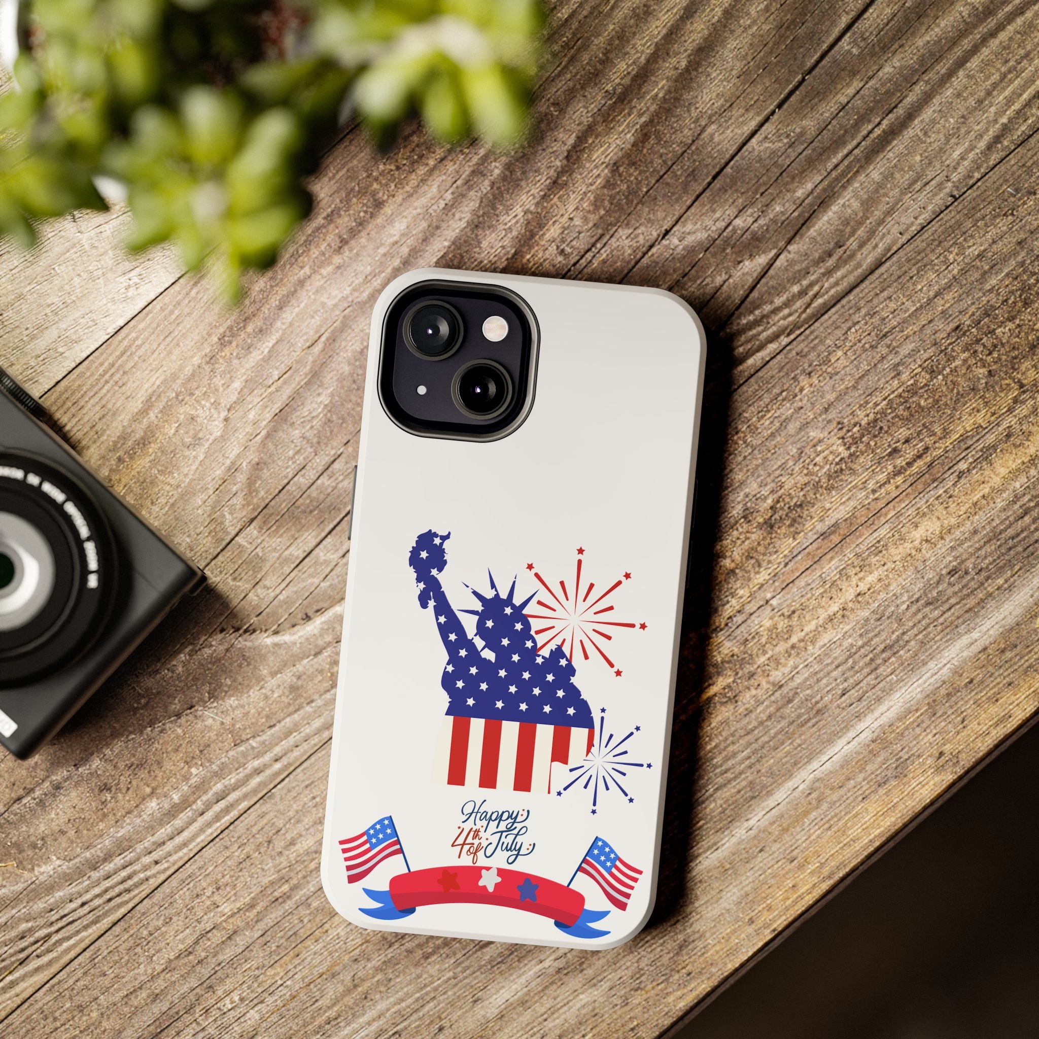 4th of July Tough Phone Case — Statue of Liberty USA Flag Design