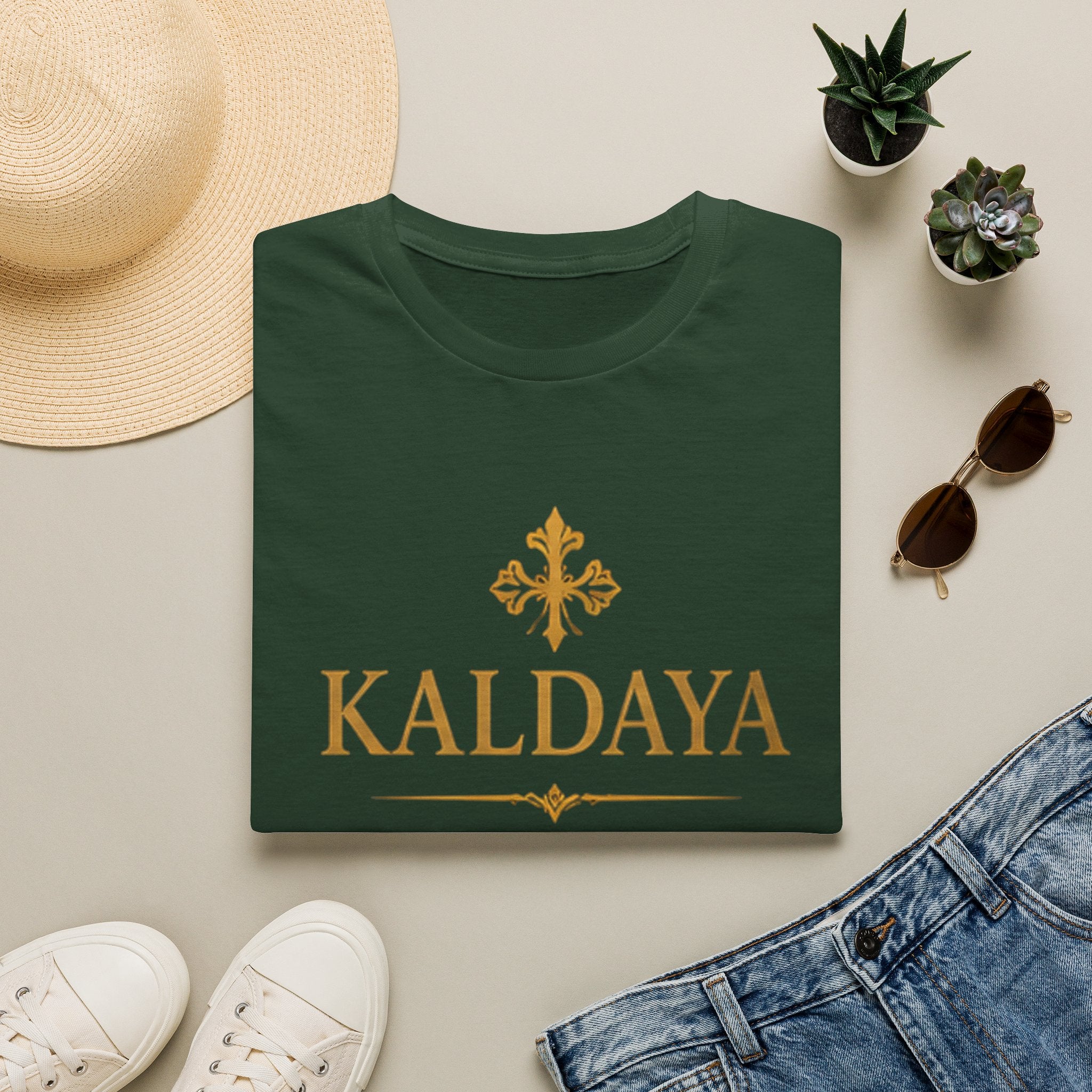 KALDAYA Gold Logo T‑Shirt — Elegant Faith & Heritage Tee