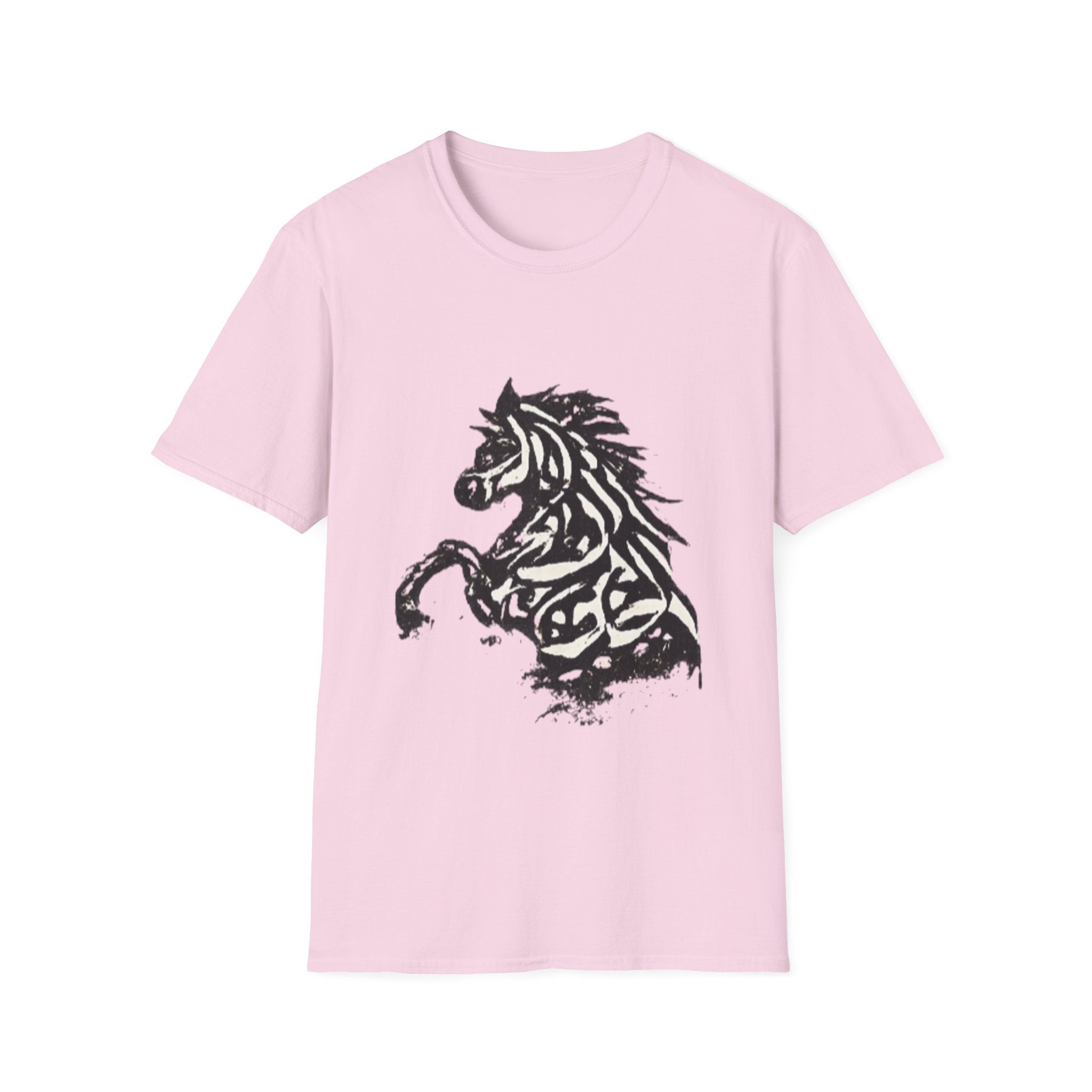 Tribal Stallion T‑Shirt — Bold Black Horse Graphic