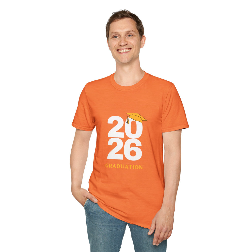 2026 Graduation T-Shirt with Cap Graphic — Class of 2026 Celebration Tee