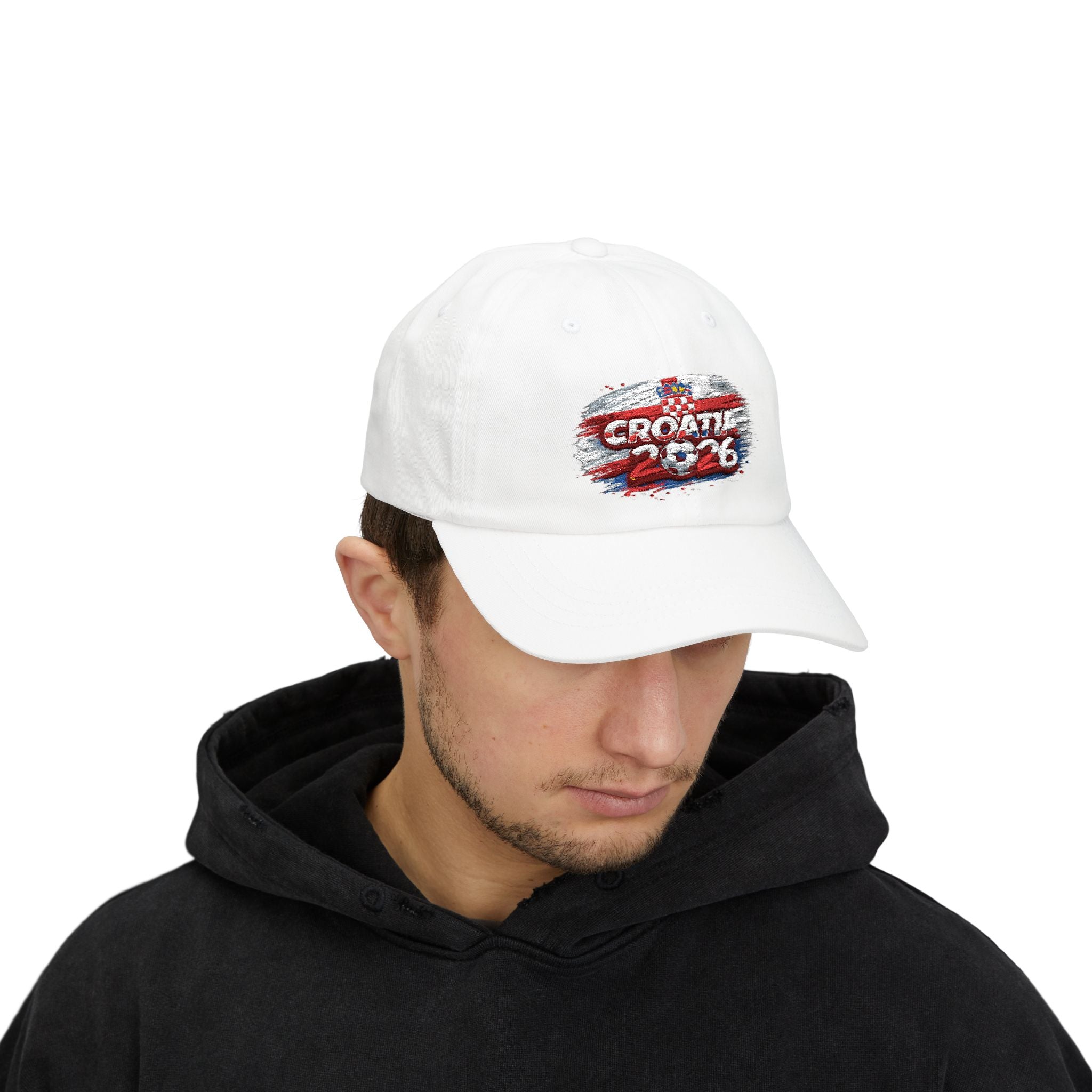 Croatia 2026 Dad Cap – Embroidered Soccer Crest Hat
