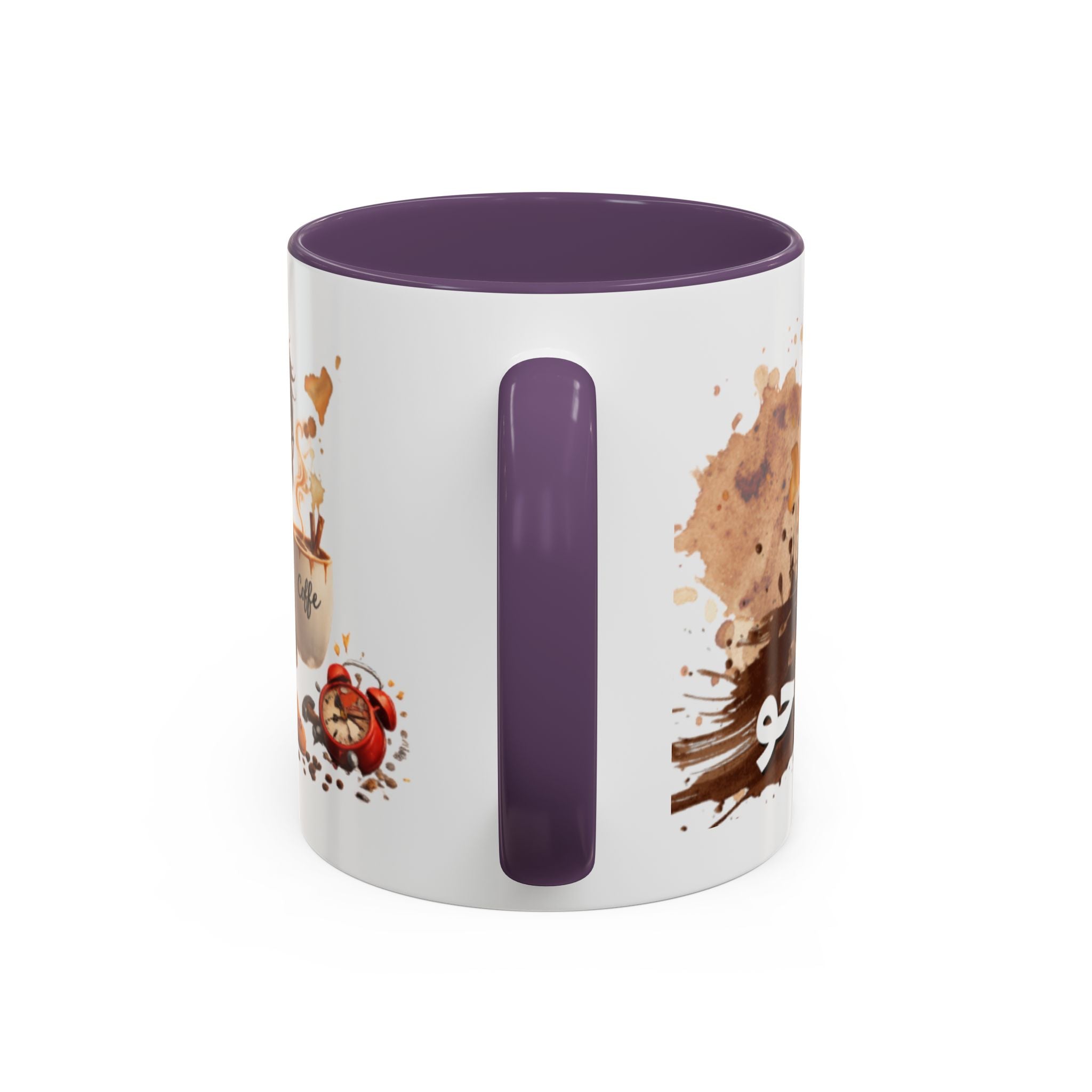 Cute Coffee Girl Accent Mug — Arabic Script Coffee Design (11/15oz)