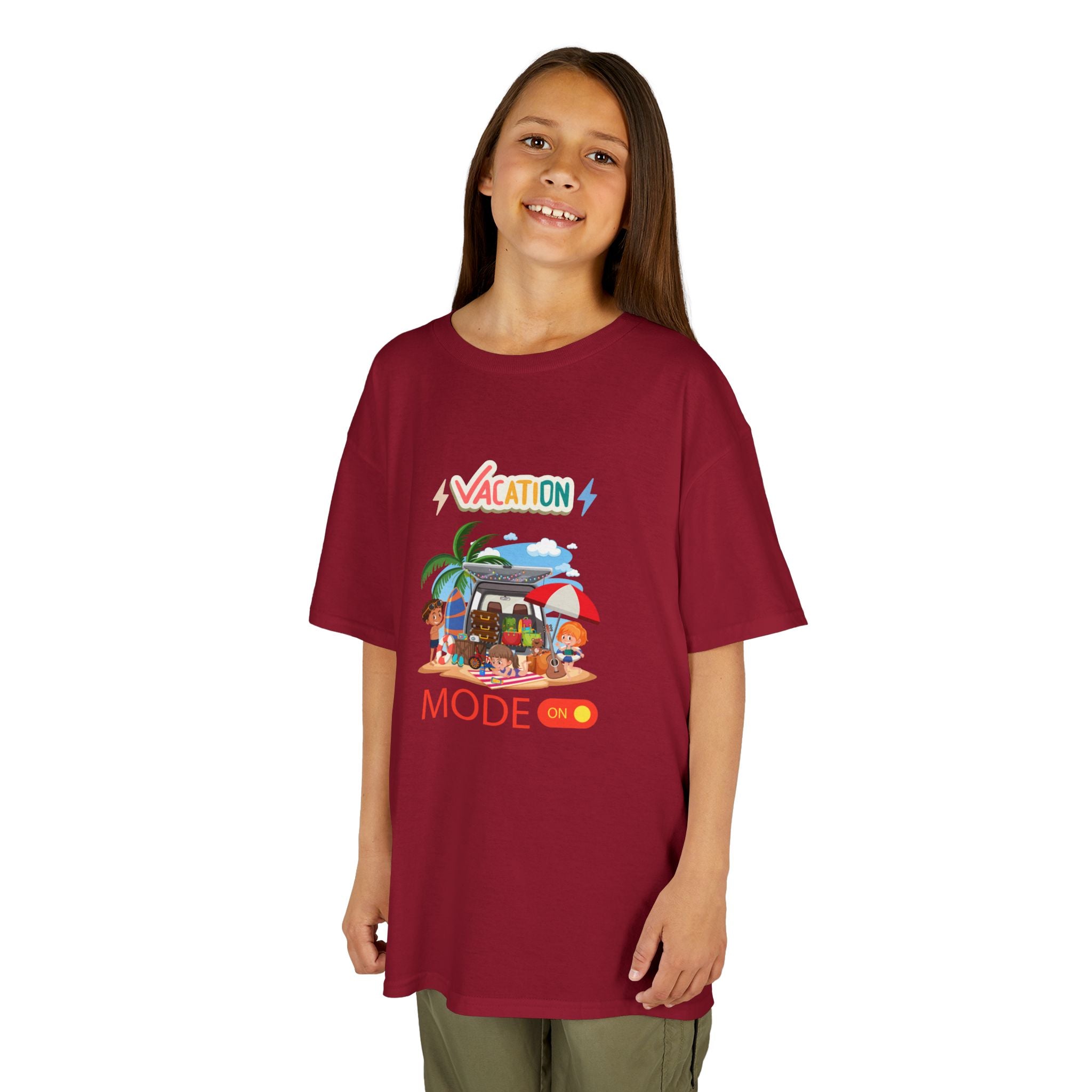 Kids Tee — "Vacation Mode" Beach Graphic Shirt