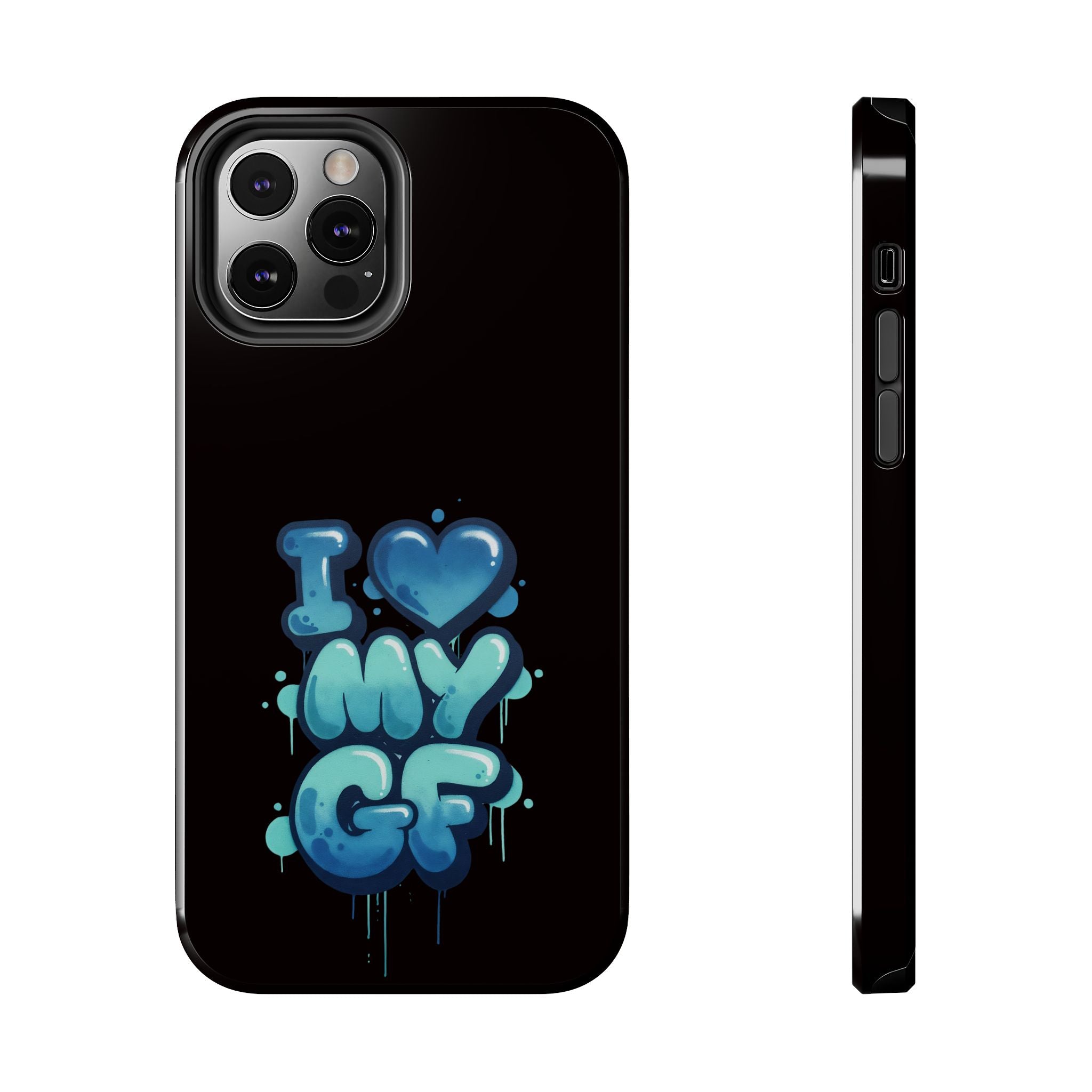 I Love My GF Phone Case — Protective Glossy "I  My GF" Design