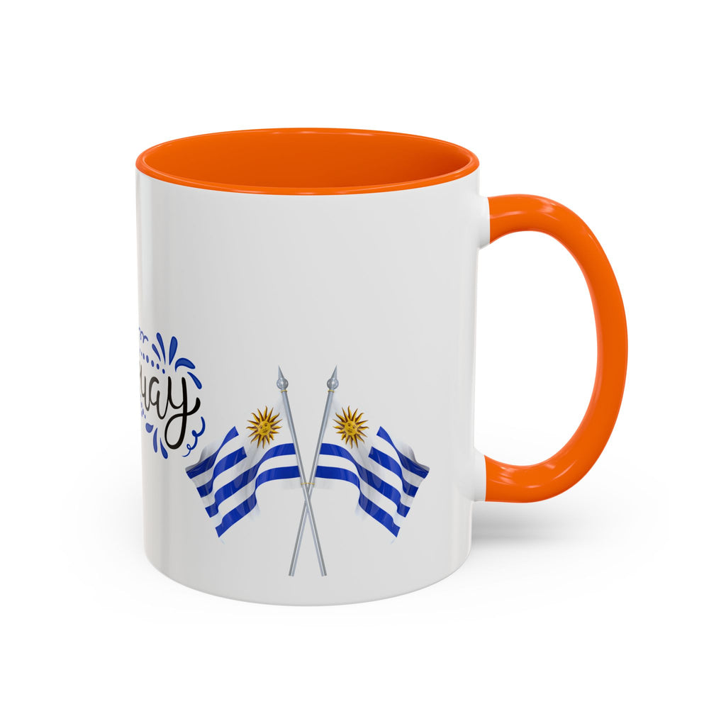 Uruguay Flag Accent Coffee Mug — Blue Sun National Pride 11/15oz