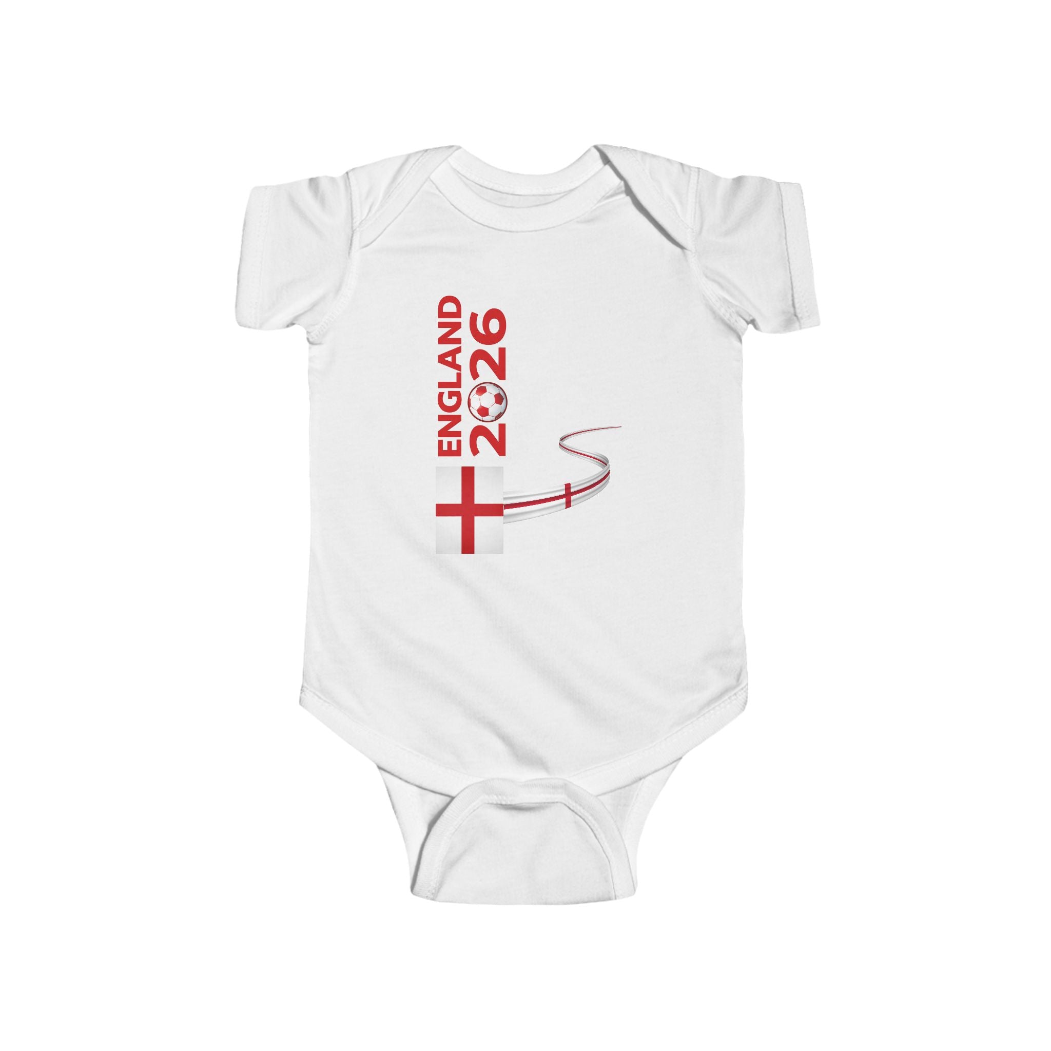England 2026 Infant Bodysuit — Baby Soccer Fan One-Piece