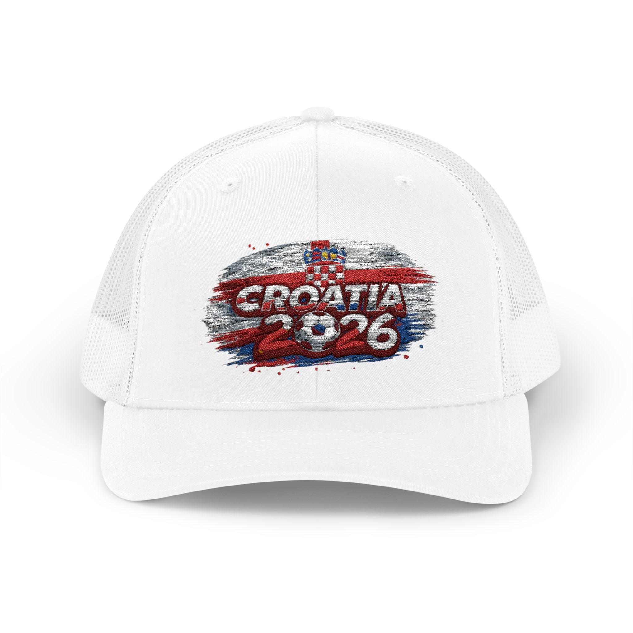 Croatia 2026 Sparkle Flag Trucker Cap