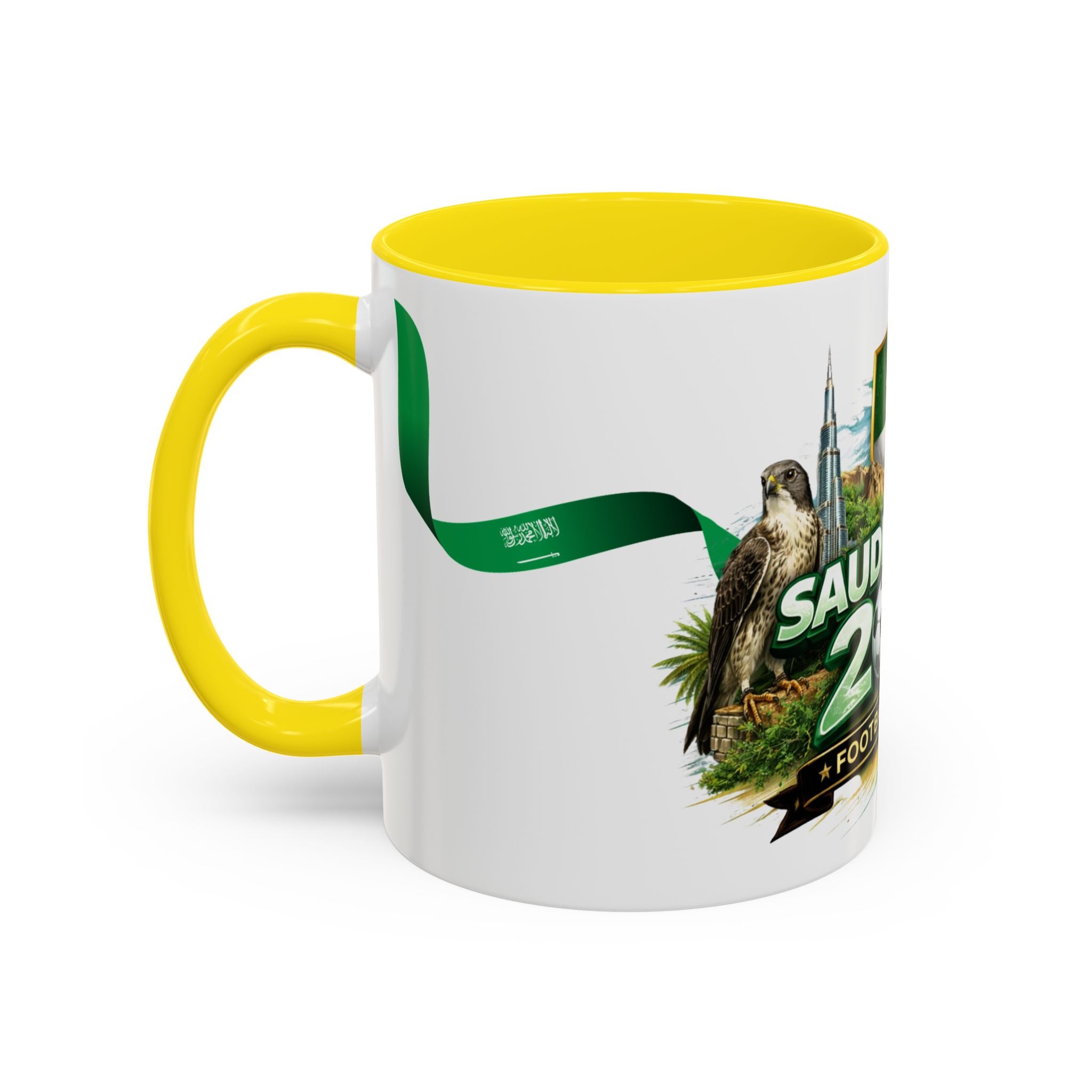 Saudi Arabia 2026 Football Passion Accent Coffee Mug – Cup Soccer Fan Gift