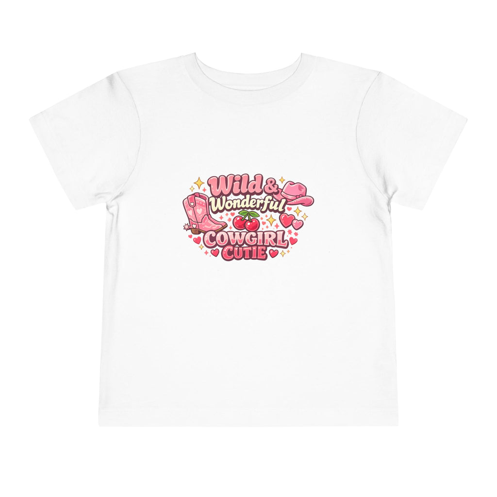 Wild & Wonderful Cowgirl Cutie Toddler Tee — Pink Heart Western Baby Shirt