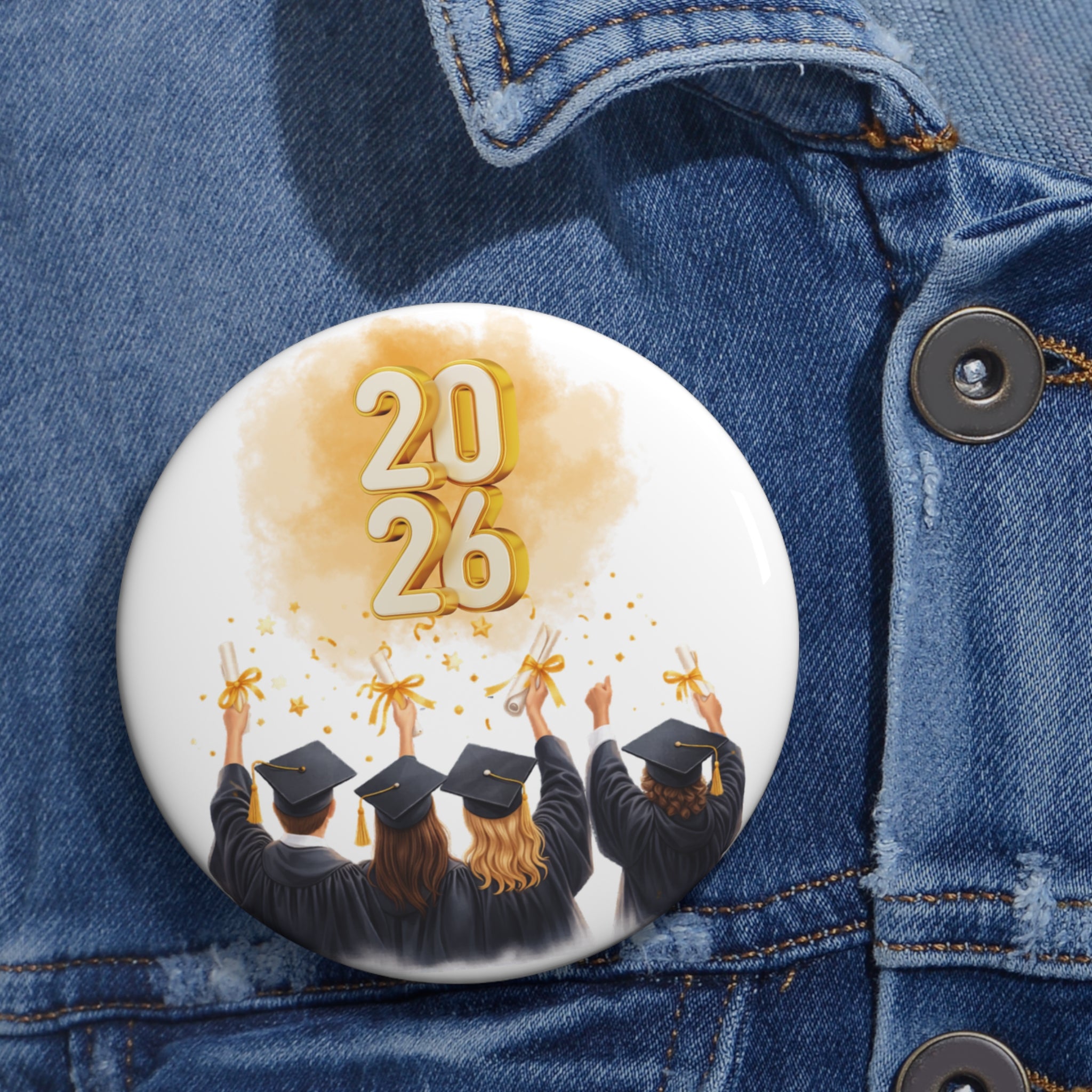 2026 Graduation Pin Button — Class of 2026 Party Favor Button Badge