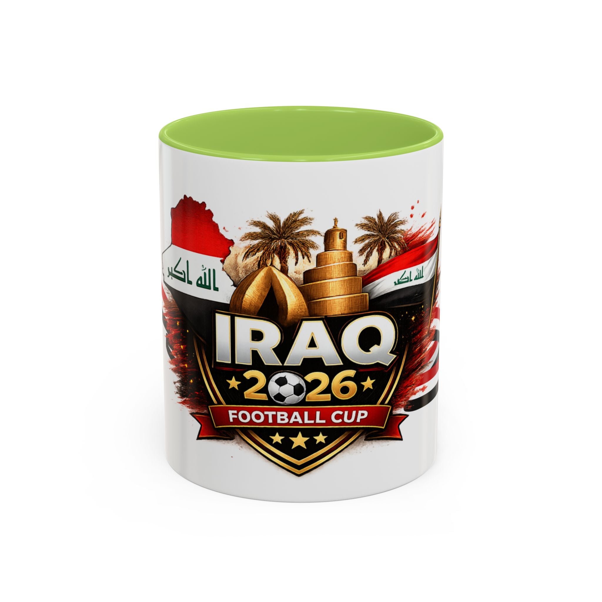 Iraq 2026 Football Cup Accent Coffee Mug – National Team Soccer Fan Gift