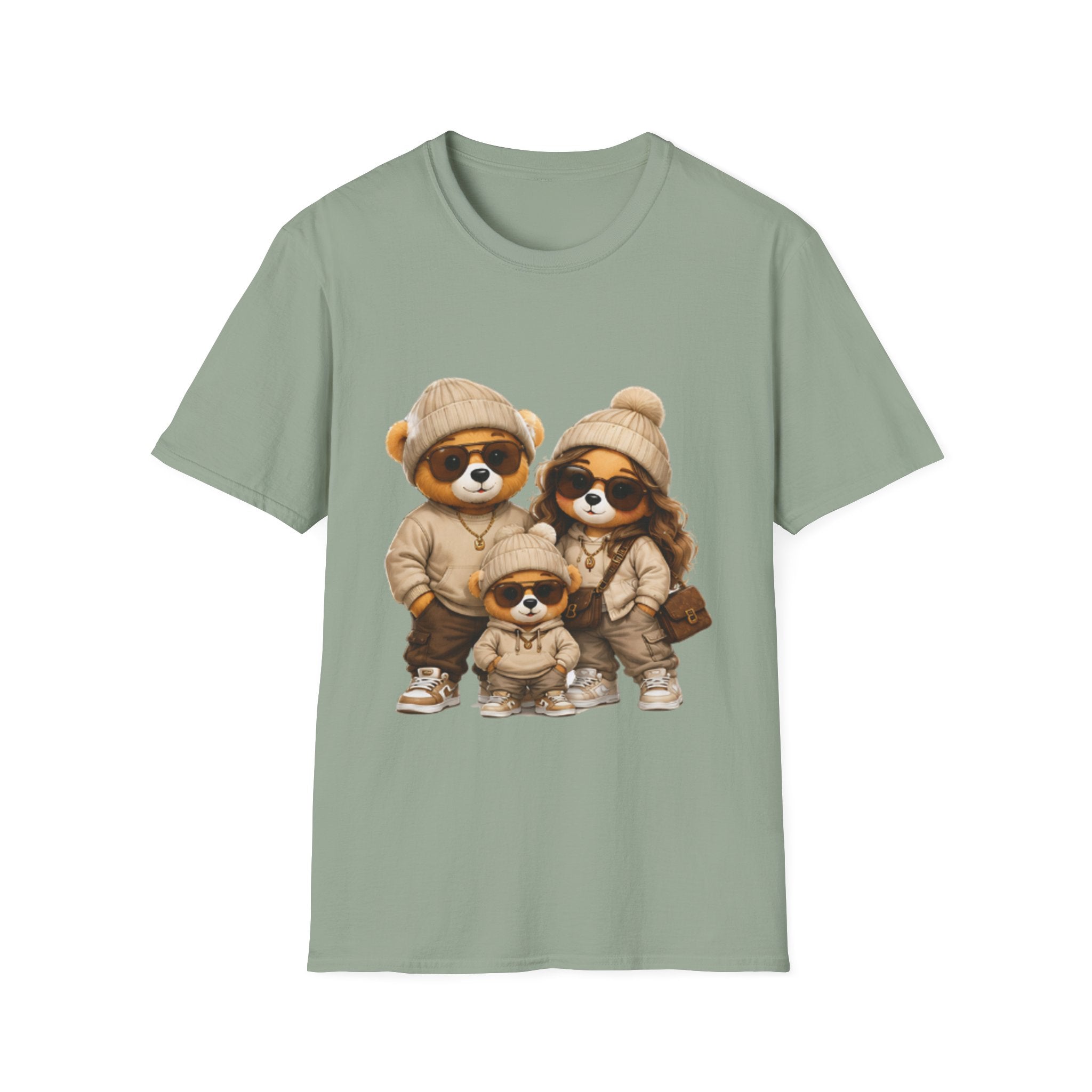 Cute Family Raccoon Trio unisex T-Shirt — Matching Cozy Outfit Graphic Tee