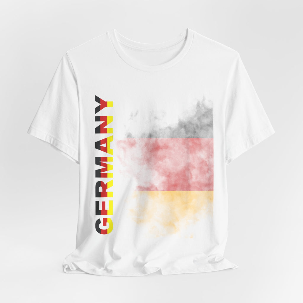 Germany Flag Eagle Tee — German Pride T‑Shirt (Smoky Flag Front, Coat of Arms Back)