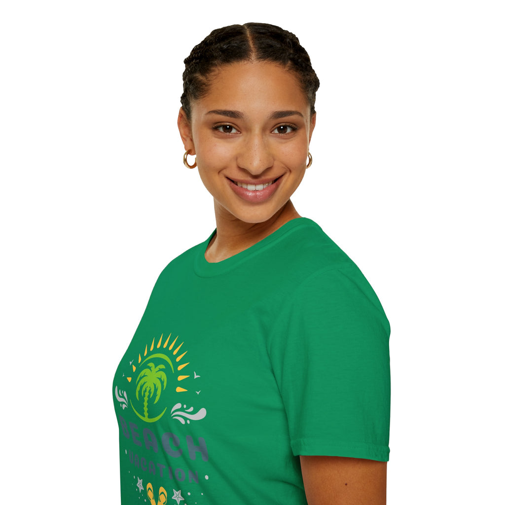 Beach Vacation T-Shirt — Palm Tree Sunset Graphic Tee