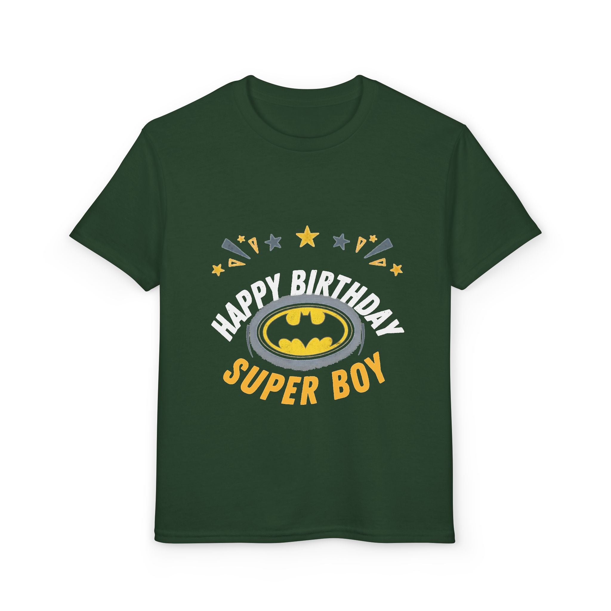 Happy Birthday Super Boy Youth T-Shirt – Superhero Birthday Tee for Boys