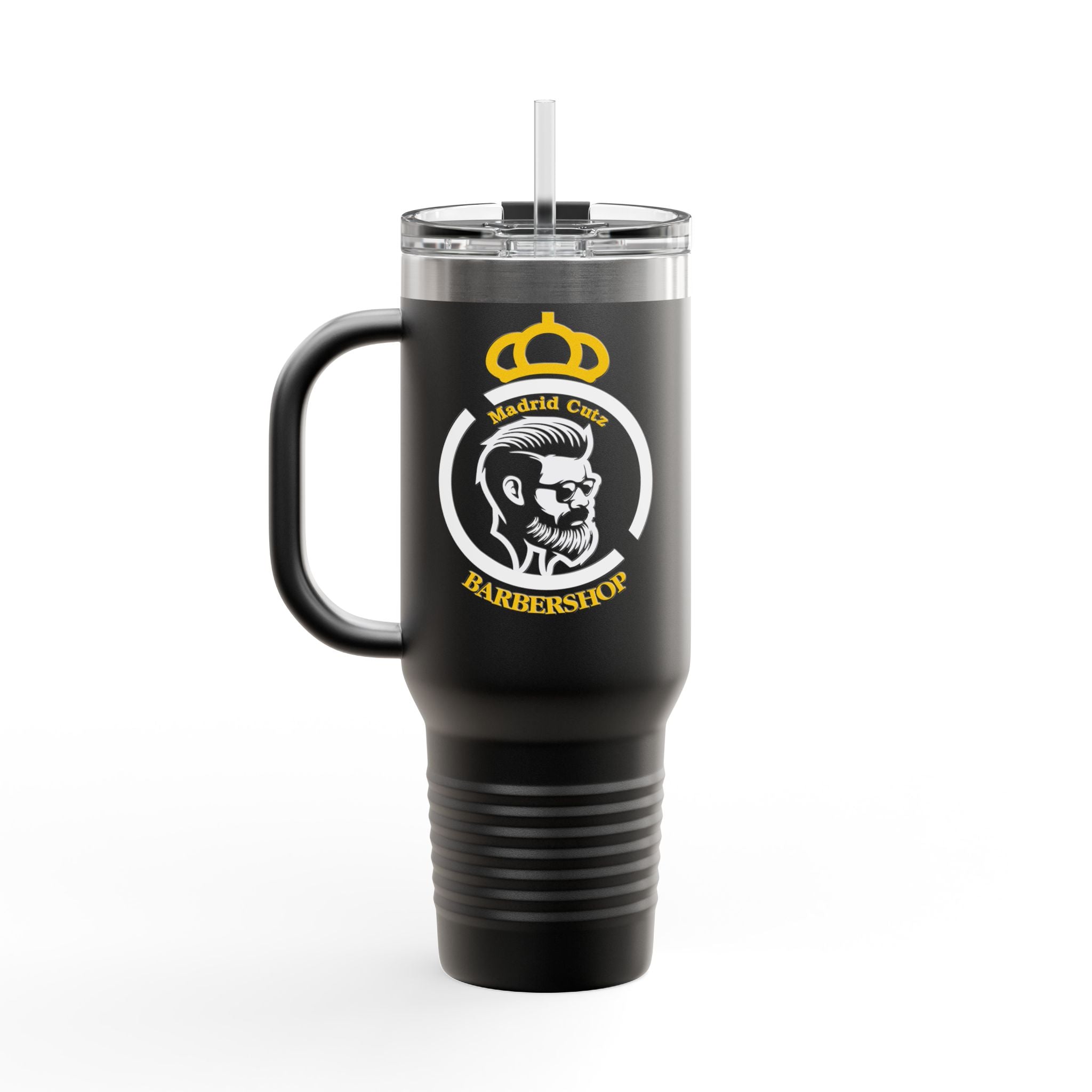 Madrid Cutz Crown Logo Stainless Tumbler with Straw40oz Insulated Travel Mug