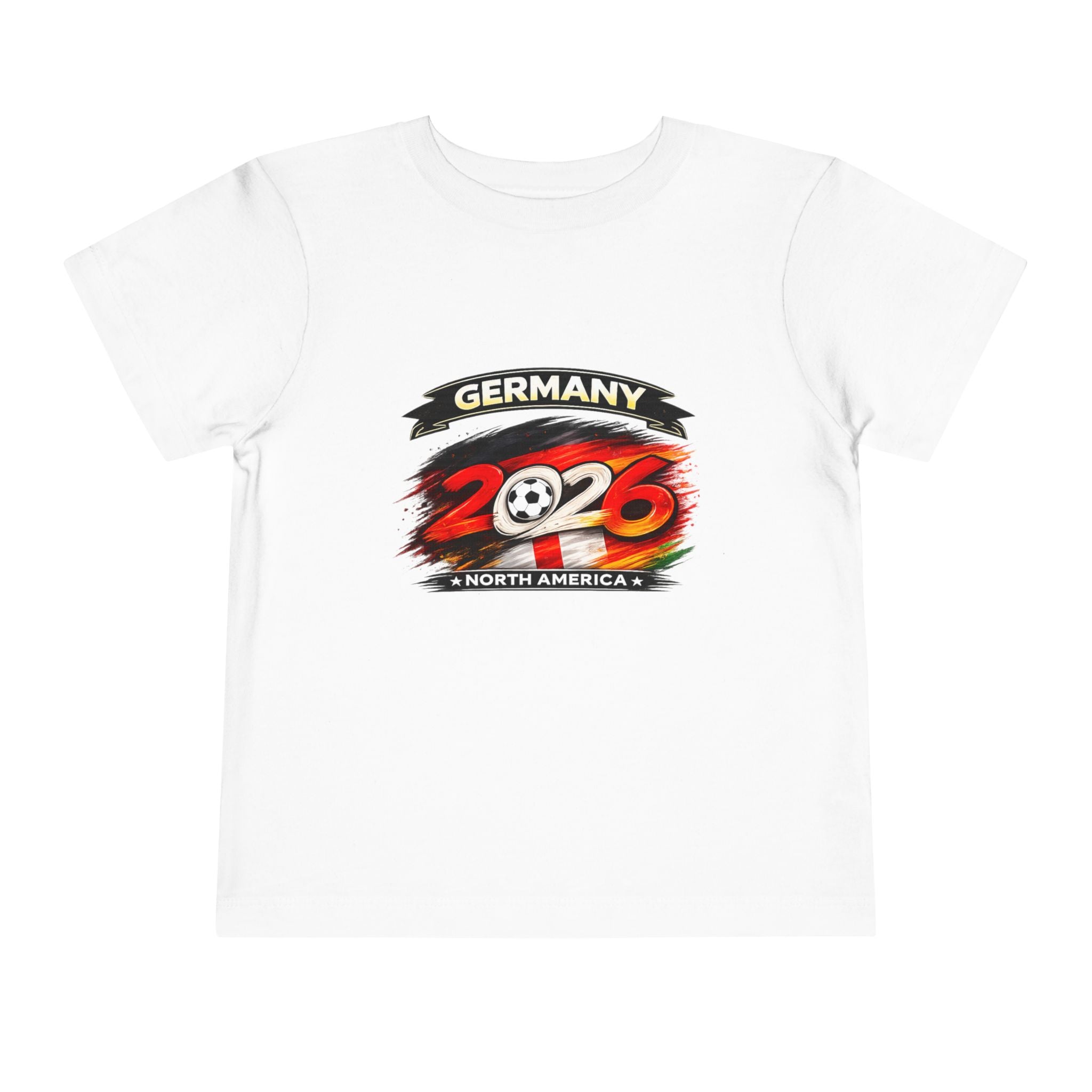 Germany 2026 Toddler Tee - Soccer Cup Fan Shirt with German Flags