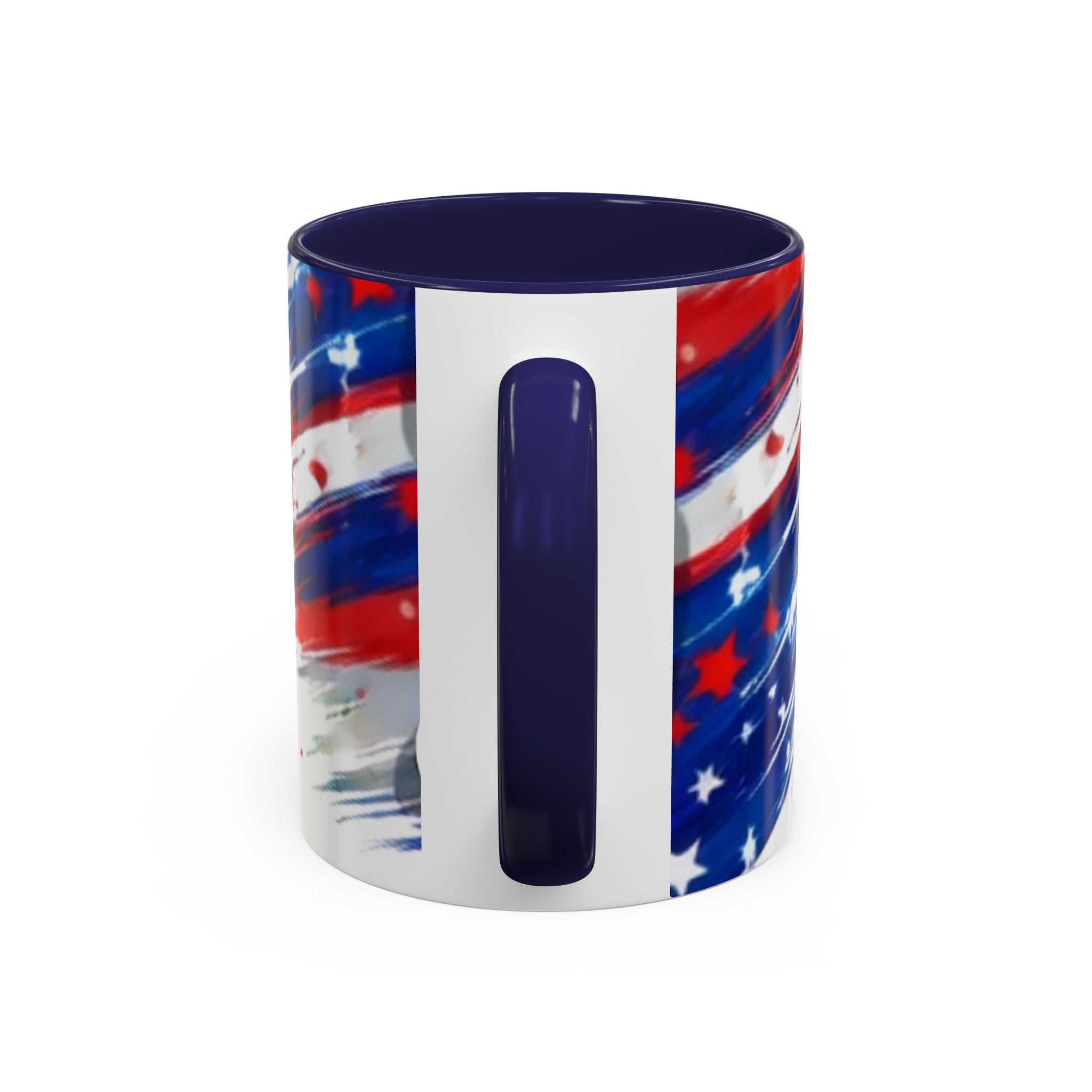 USA 2026 Flag Accent Coffee Mug — Patriotic Fourth of July Drinkware