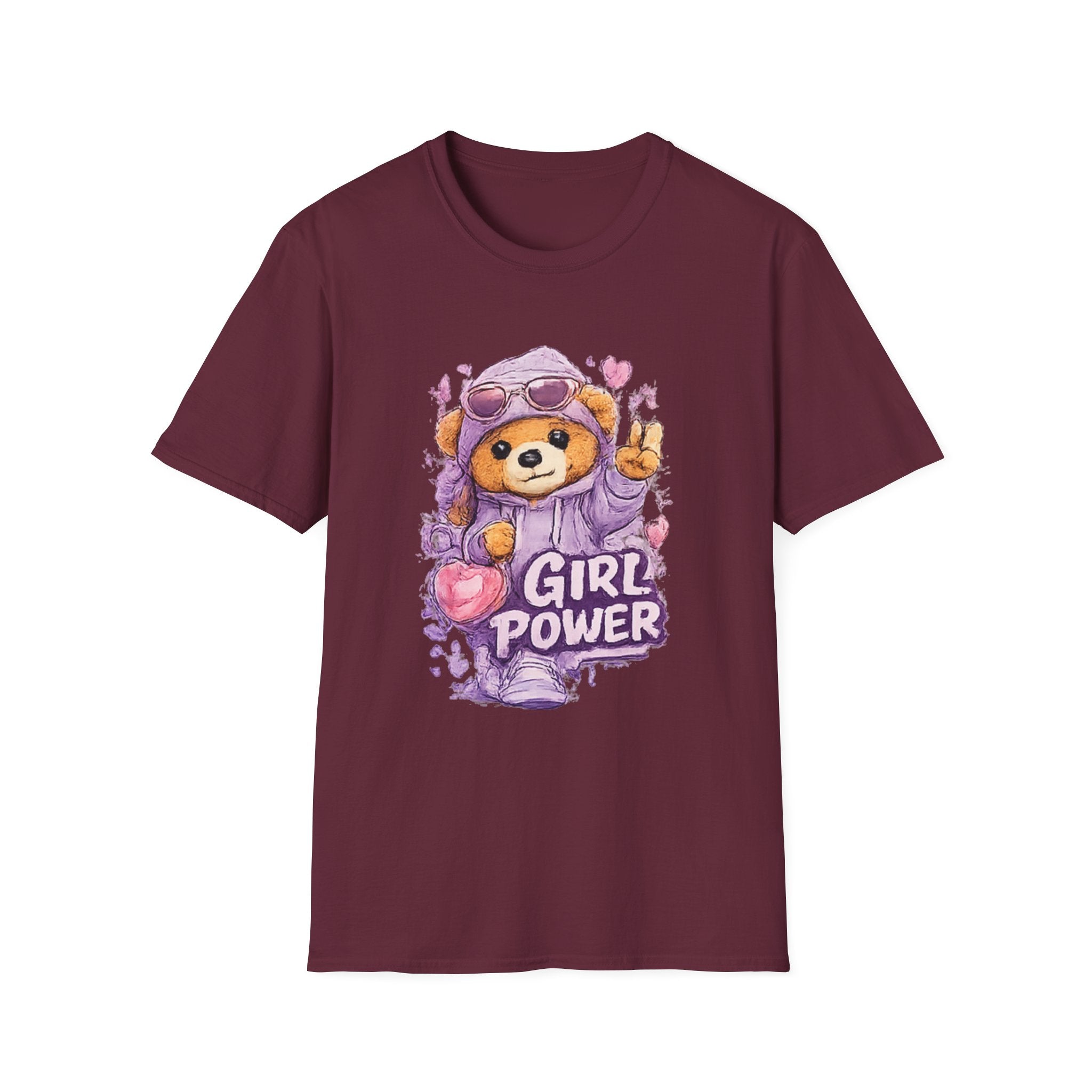 Girl Power Bear T-Shirt — Cute Feminist Graphic Tee