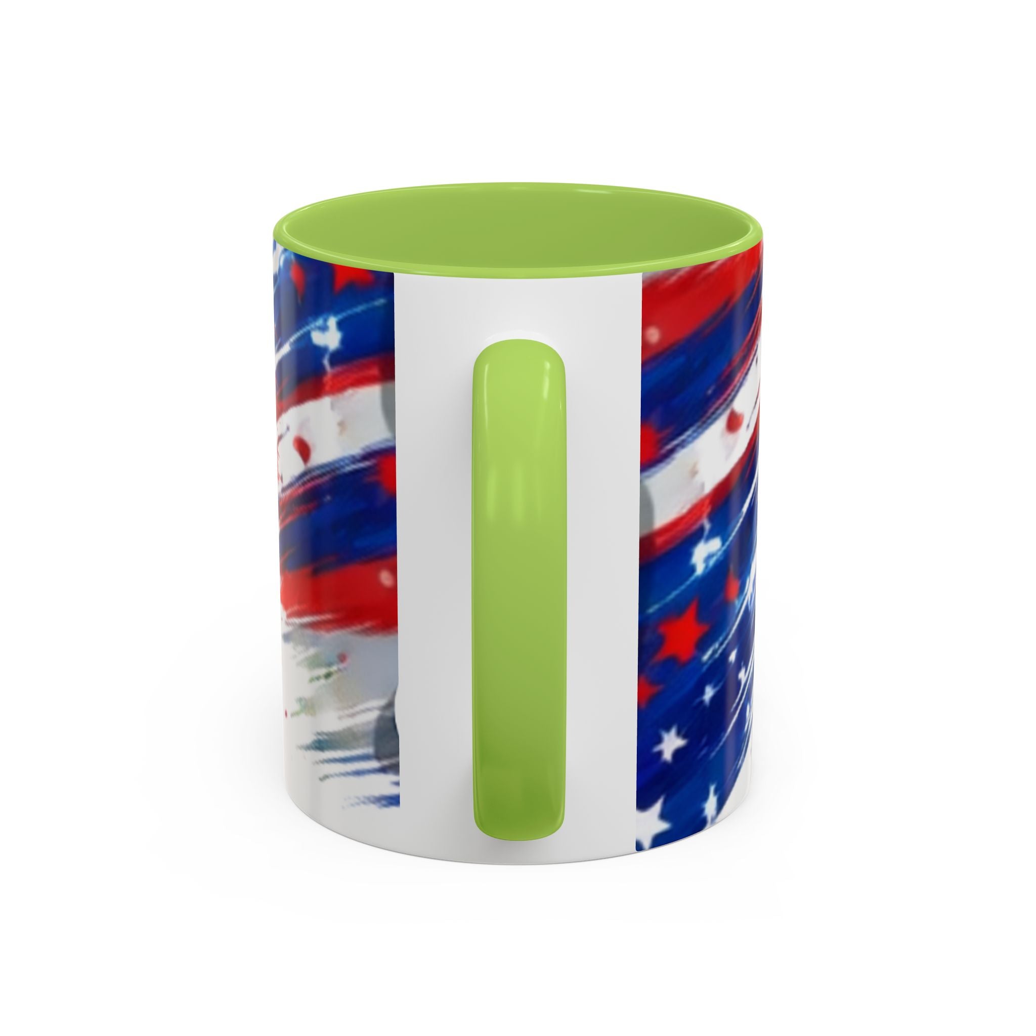 USA 2026 Flag Accent Coffee Mug — Patriotic Fourth of July Drinkware