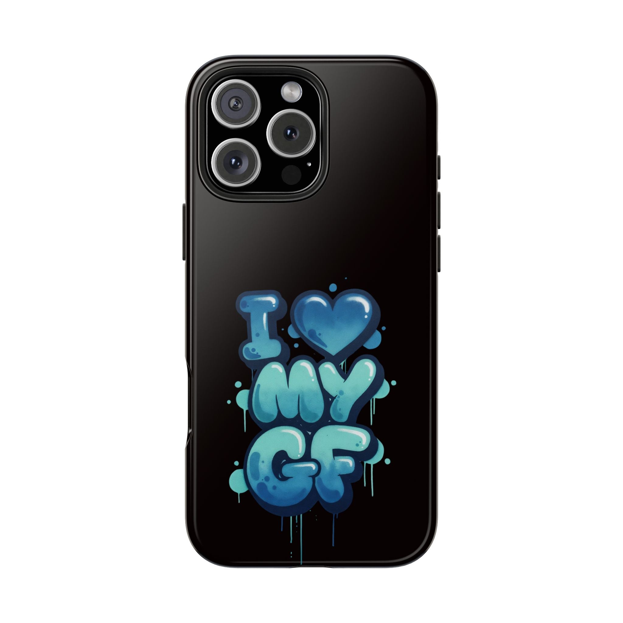 I Love My GF Phone Case — Protective Glossy "I  My GF" Design