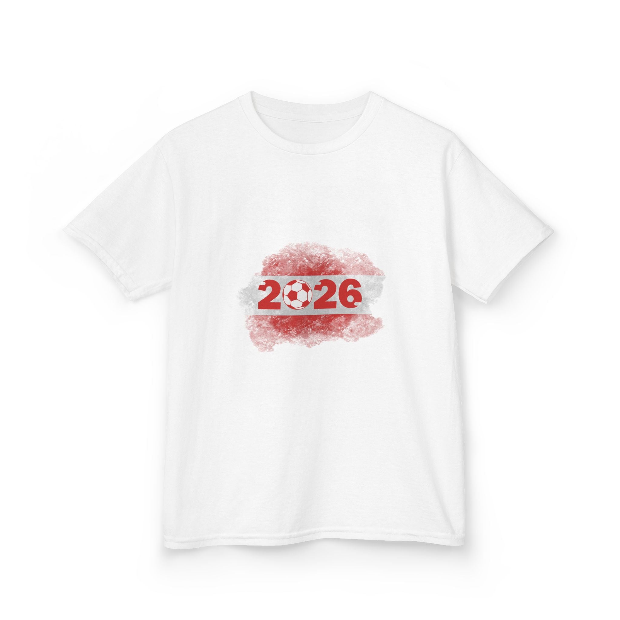 Austria Cup 2026 Kids T-Shirt — Red Lip Print & Trophy Design