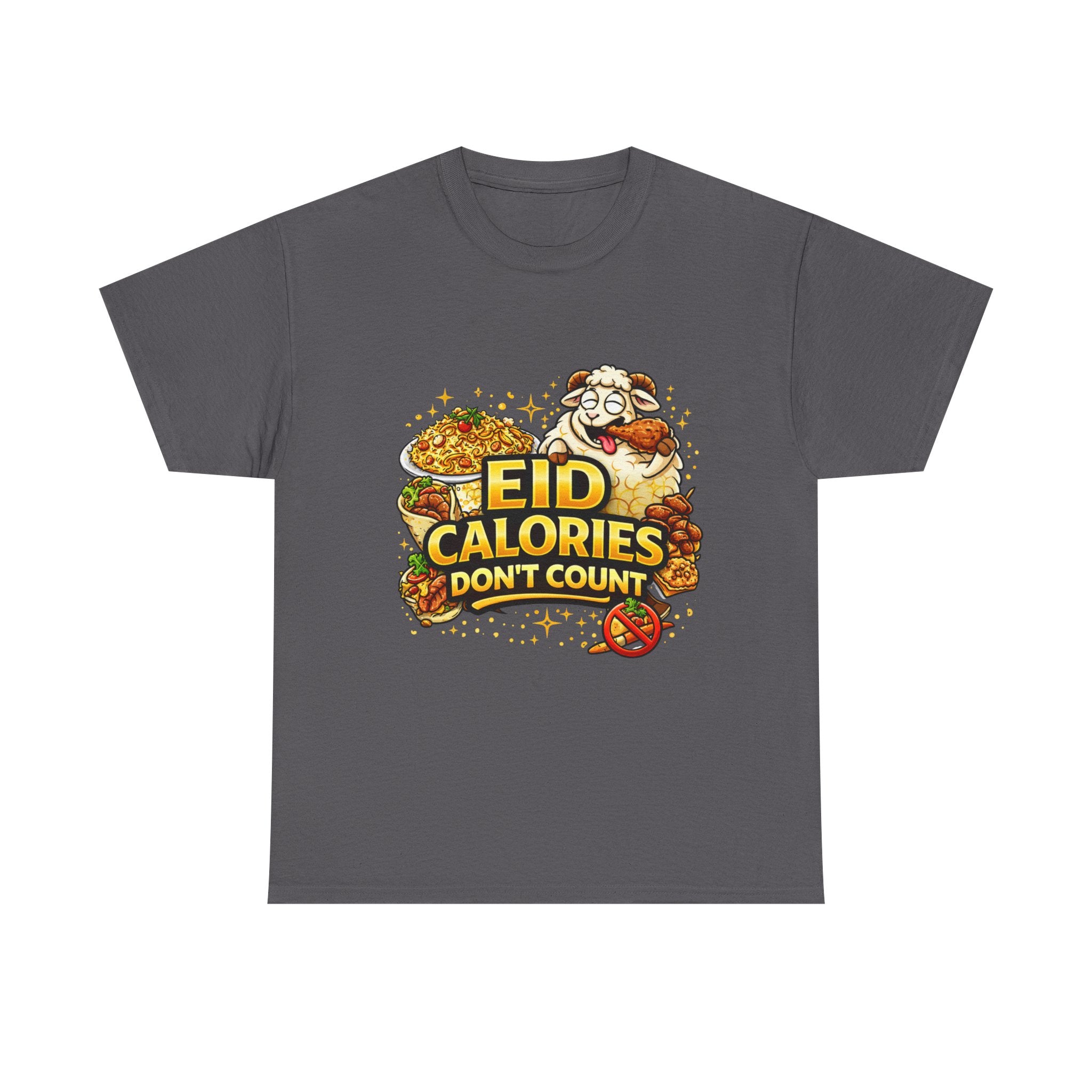 Eid Calories Don't Count Tee — Funny Eid Shirt for Ramadan Celebrations