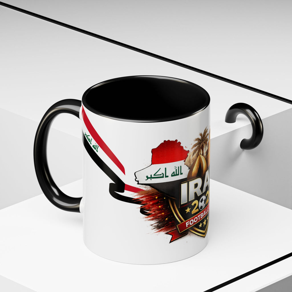 Iraq 2026 Football Cup Accent Coffee Mug – National Team Soccer Fan Gift