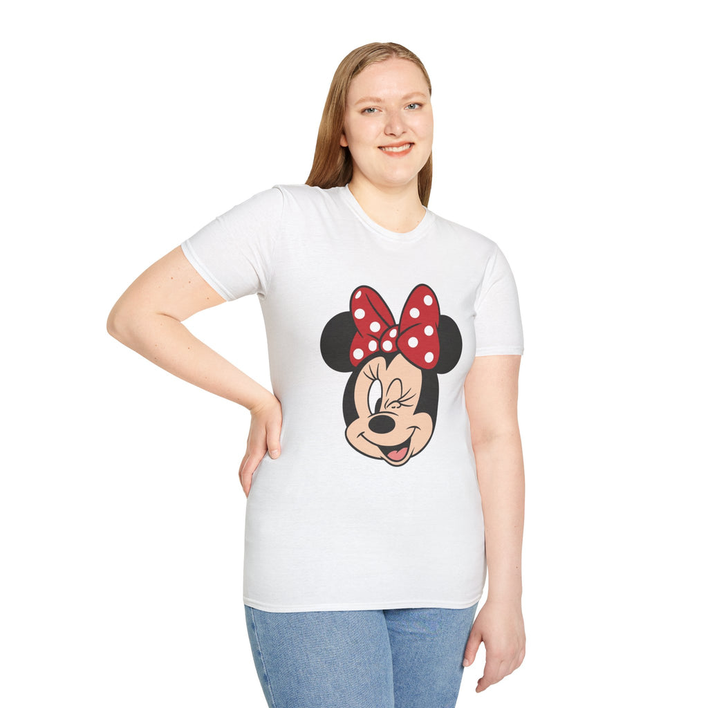 Minnie Mouse Winking Tee - Cute Retro Cartoon Graphic T-Shirt