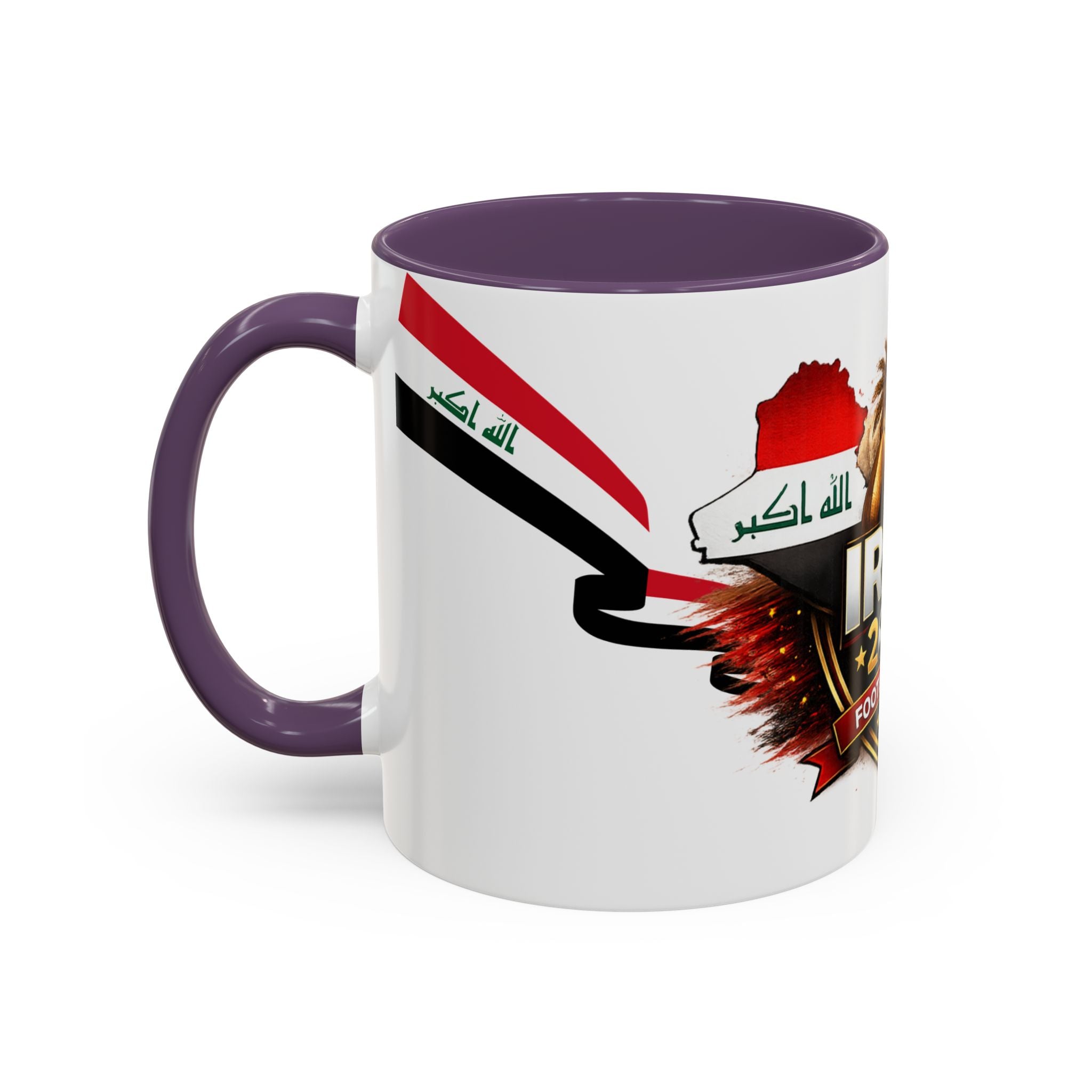 Iraq 2026 Football Cup Accent Coffee Mug – National Team Soccer Fan Gift