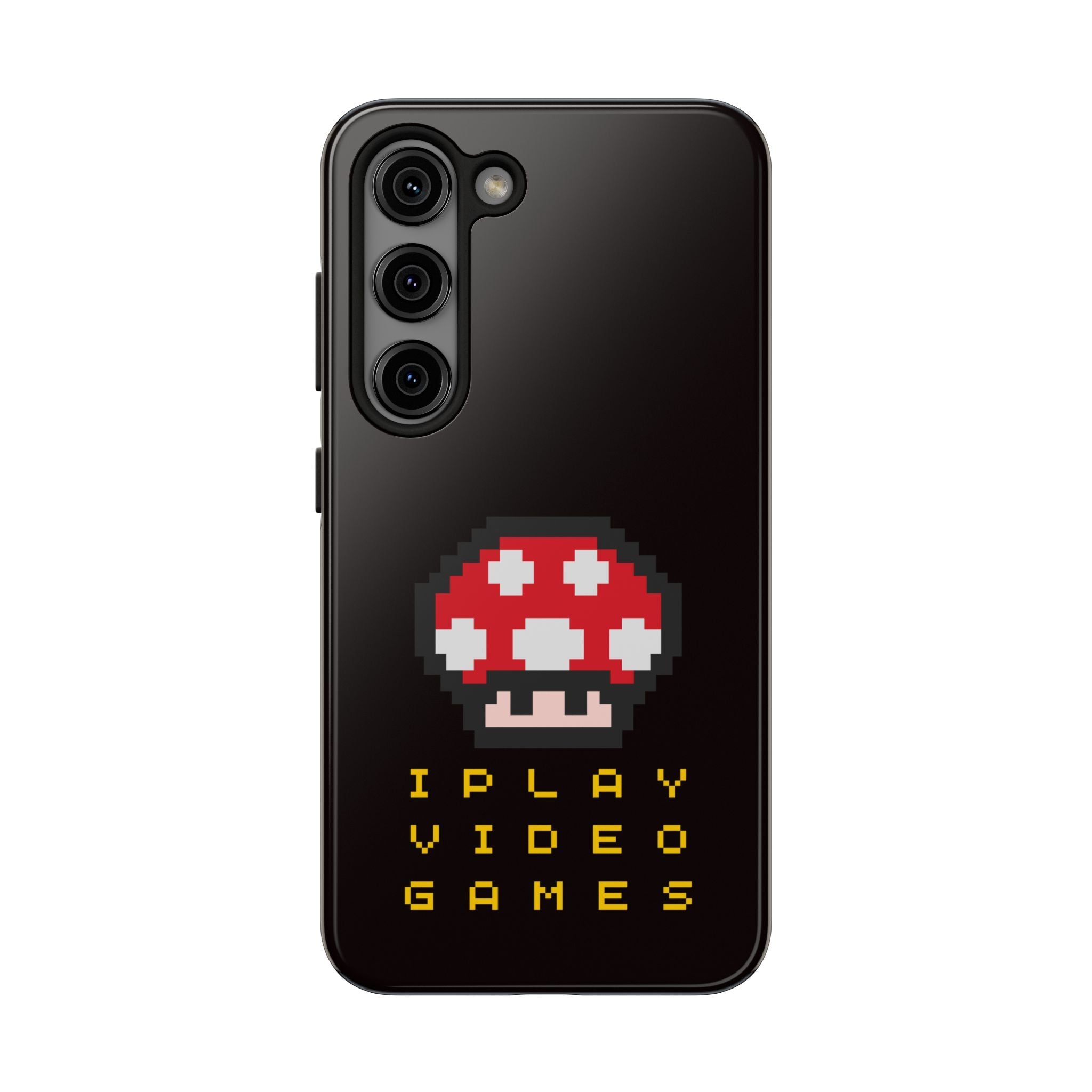 I Play Video Games Pixel Mushroom Phone Case — Tough Protective Gamer Case