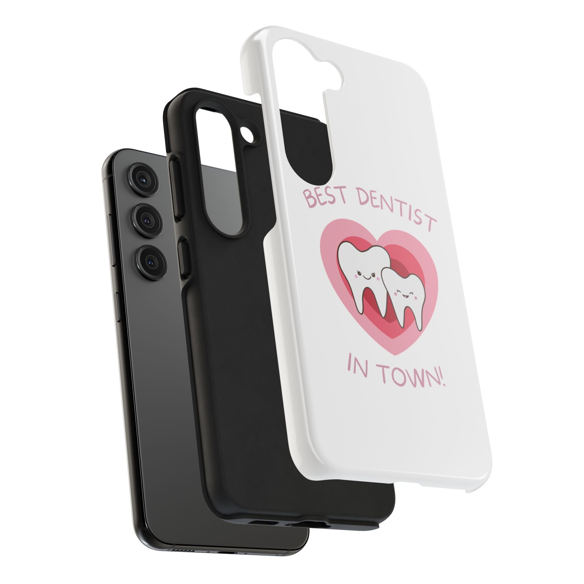 Tough Phone Case — “Best Dentist in Town!” Cute Tooth Heart Design