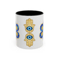 Evil Eye Hamsa Accent Coffee Mug