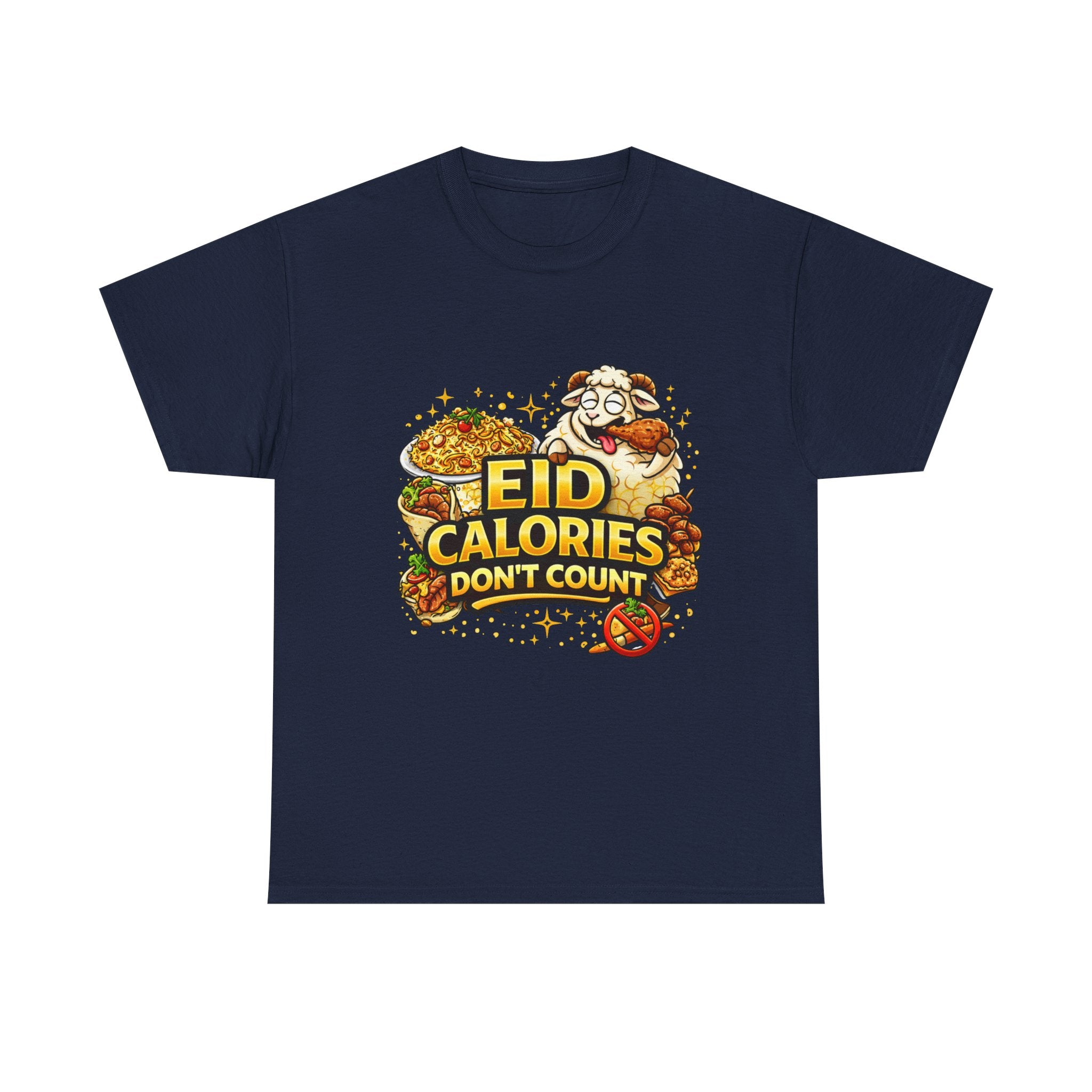 Eid Calories Don't Count Tee — Funny Eid Shirt for Ramadan Celebrations