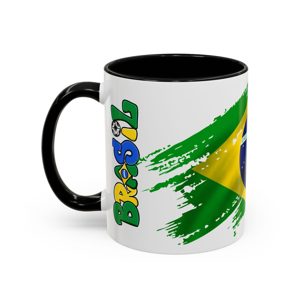 Brazil Flag Accent Coffee Mug — Brasil Pride 11/15oz