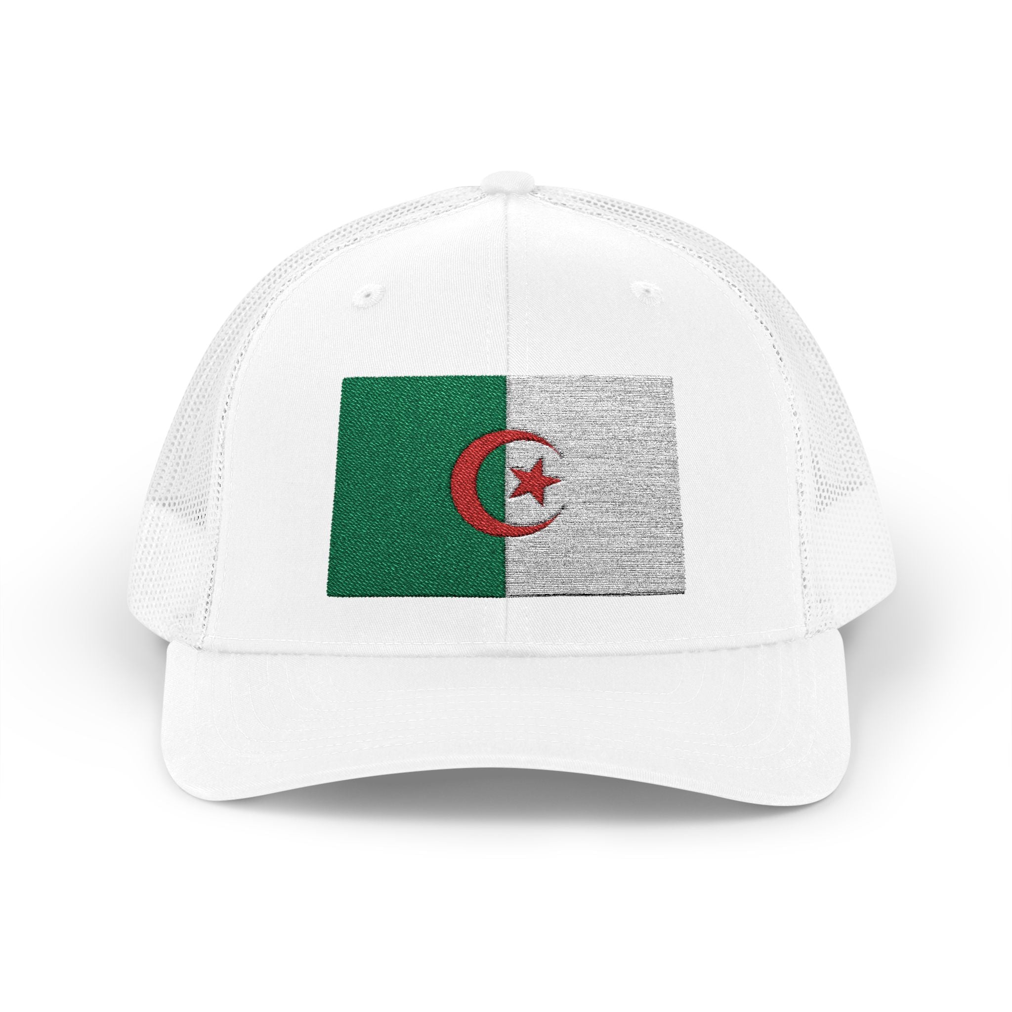 Algeria Flag Trucker Cap – Glitter Patch Snapback Hat
