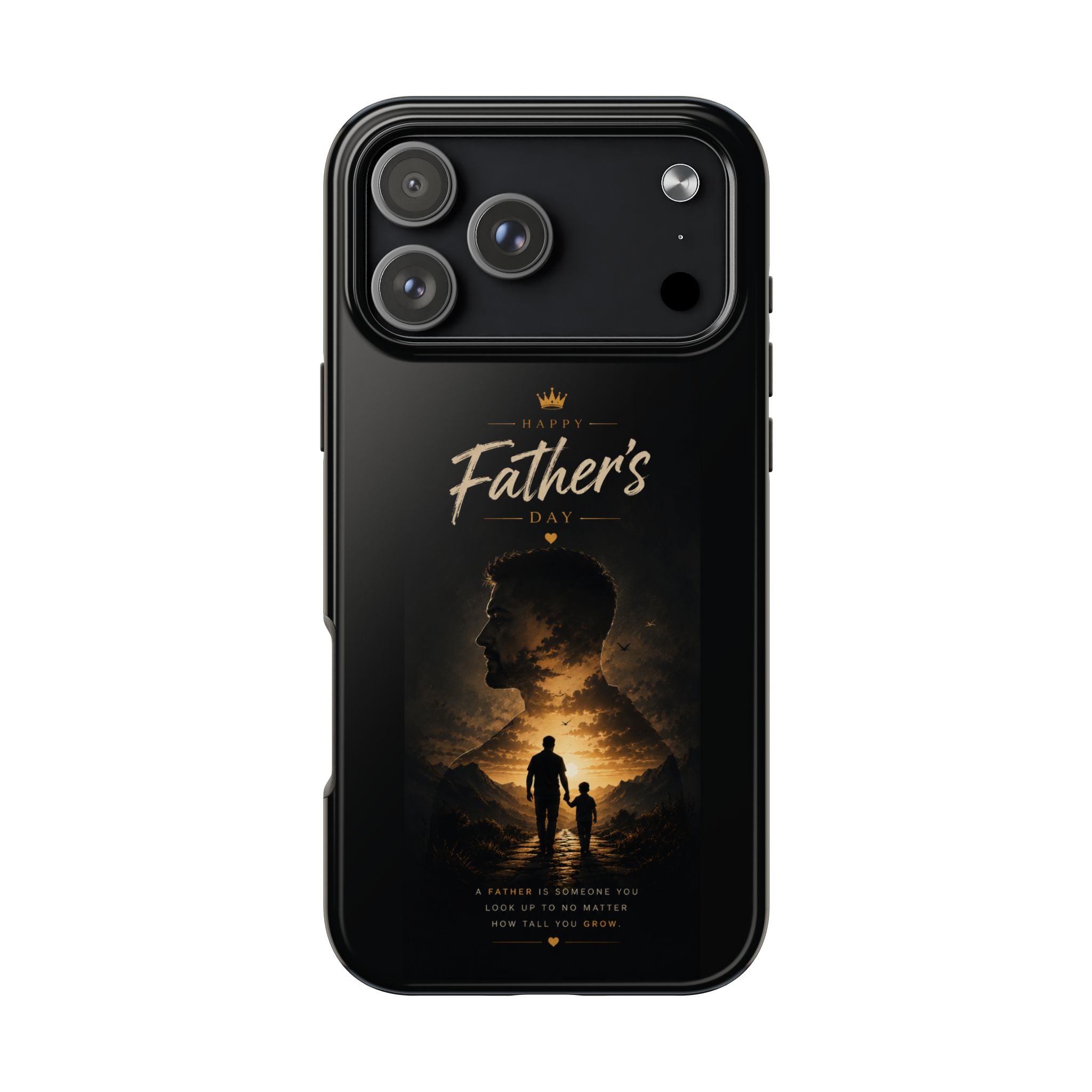 Father's Day Tough Phone Case – Silhouette Dad & Child Tribute