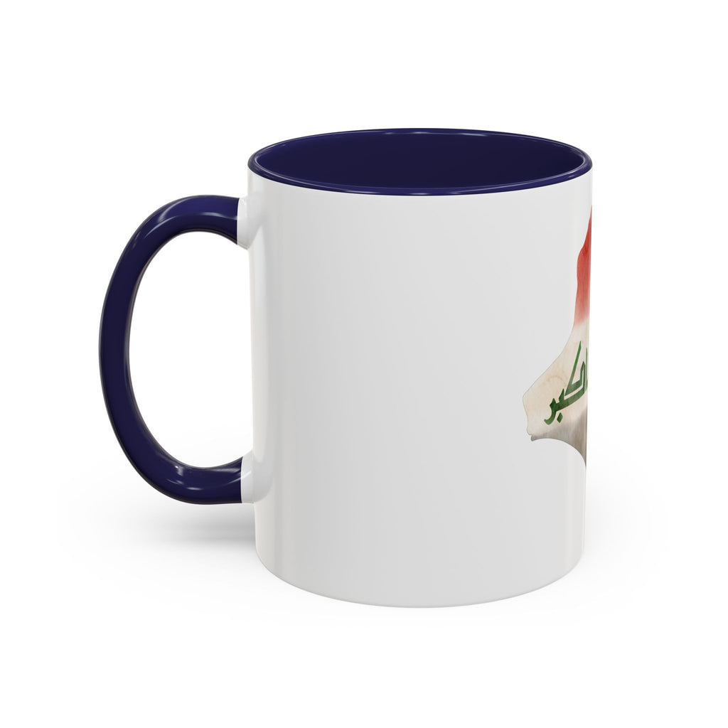 Iraq Flag Map Coffee Mug – Watercolor Baghdad Pride Accent Mug (11/15oz)