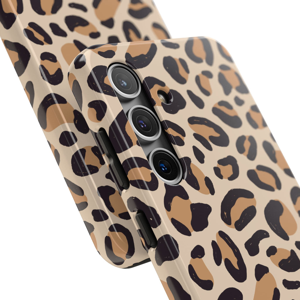 Leopard Print Tough Phone Case – Durable Glam Protective Cover