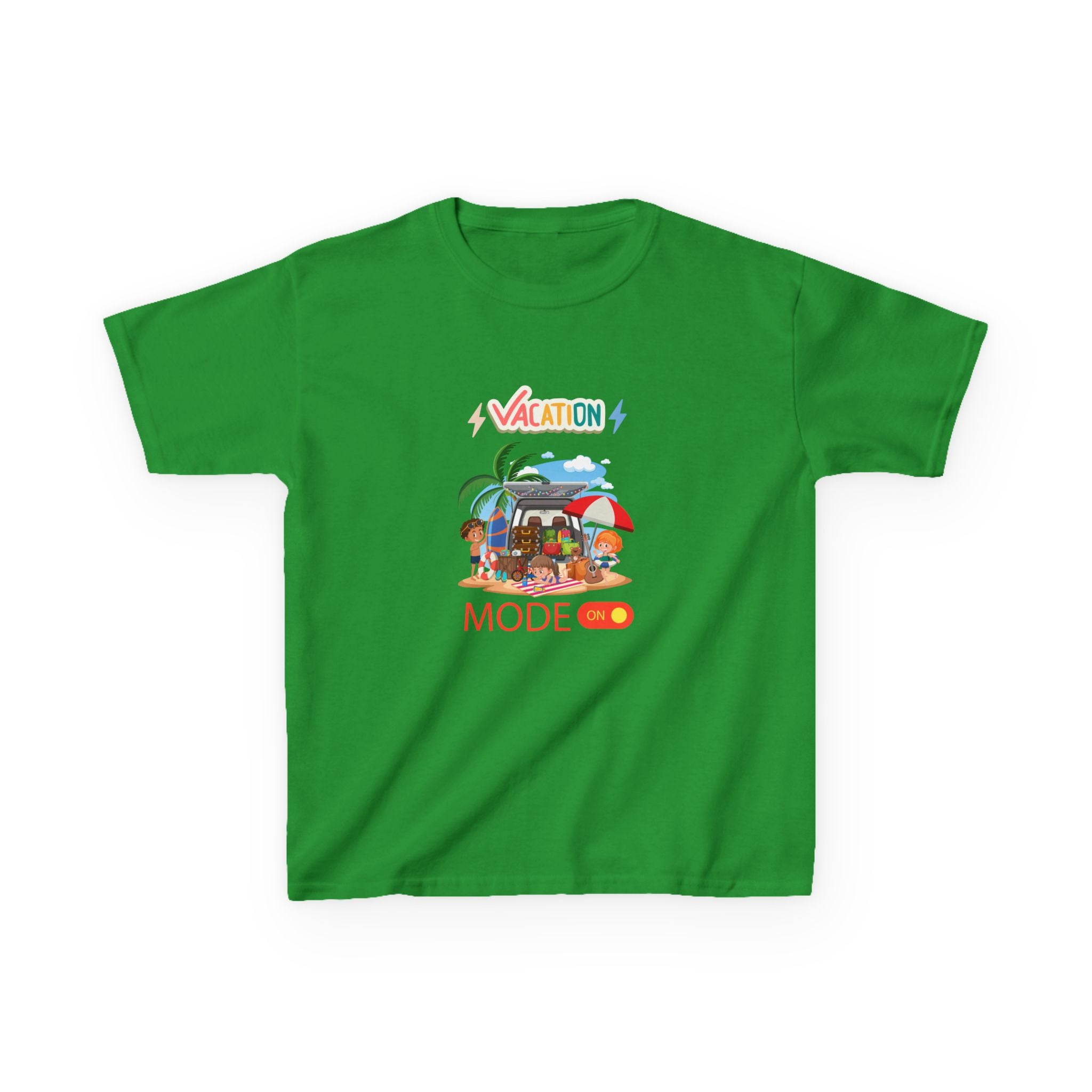Kids Tee — "Vacation Mode" Beach Graphic Shirt