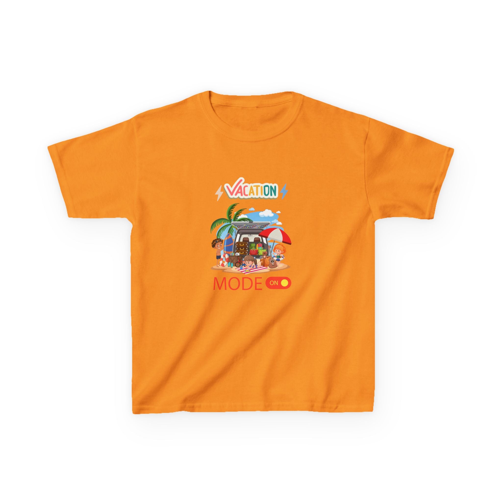 Kids Tee — "Vacation Mode" Beach Graphic Shirt