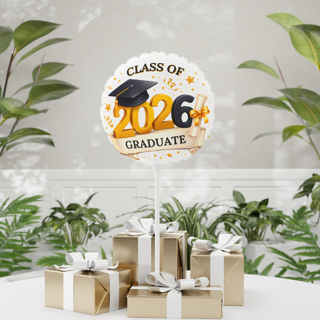 Class of 2026 Graduate Balloon — 11" Round/Heart-Shaped Graduation Balloon