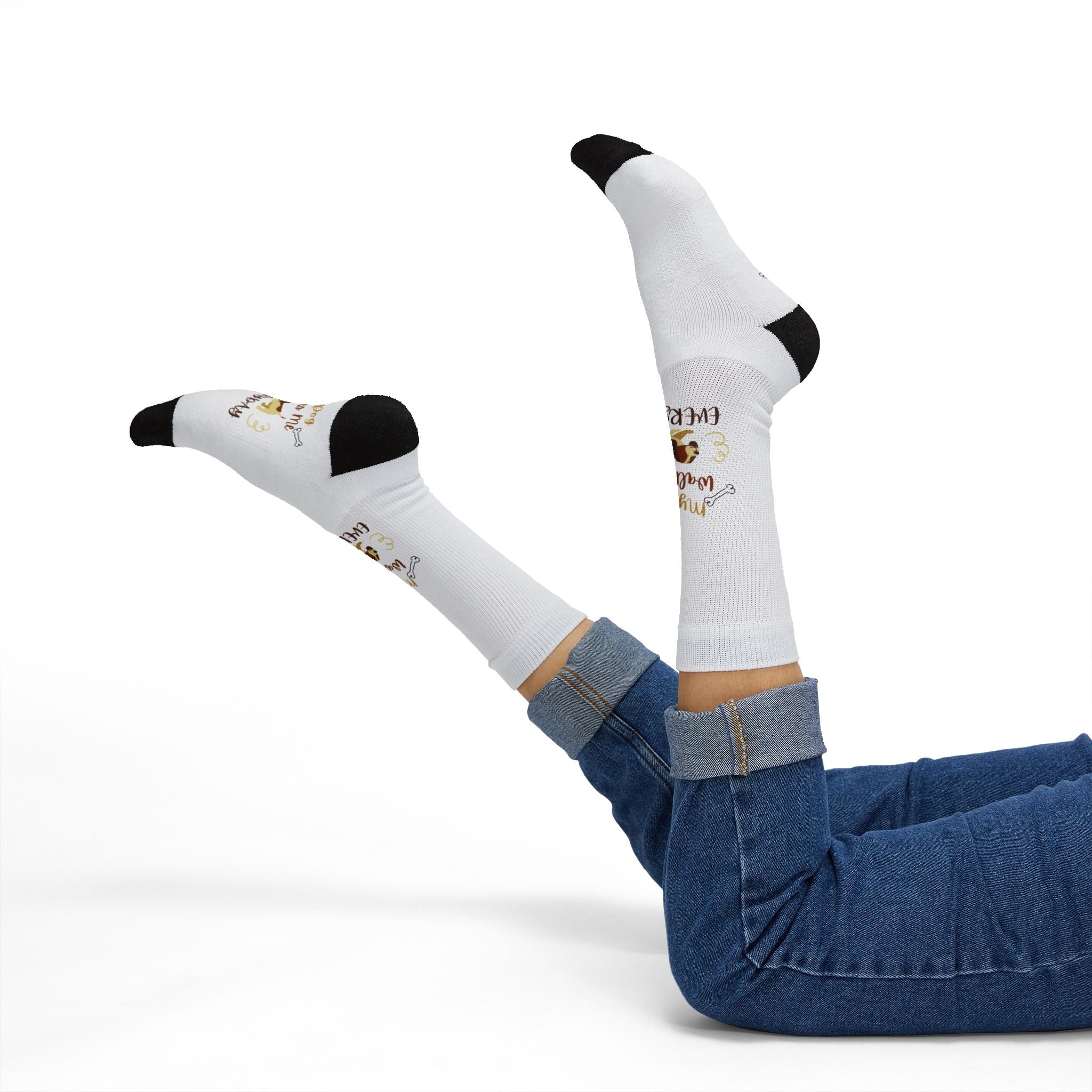 Cozy Fall 'Give Me Coffee & Cuddles' Sublimated Socks